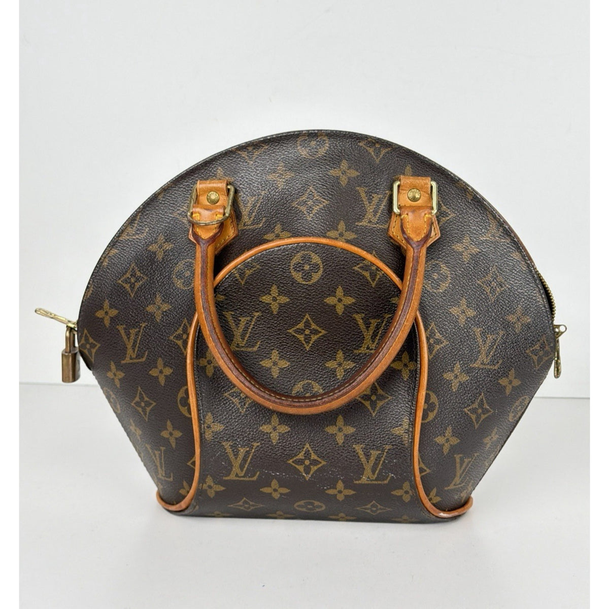 Louis Vuitton Ellipse PM Handbag in Brown LV Monogram Coated Canvas 2000 S08