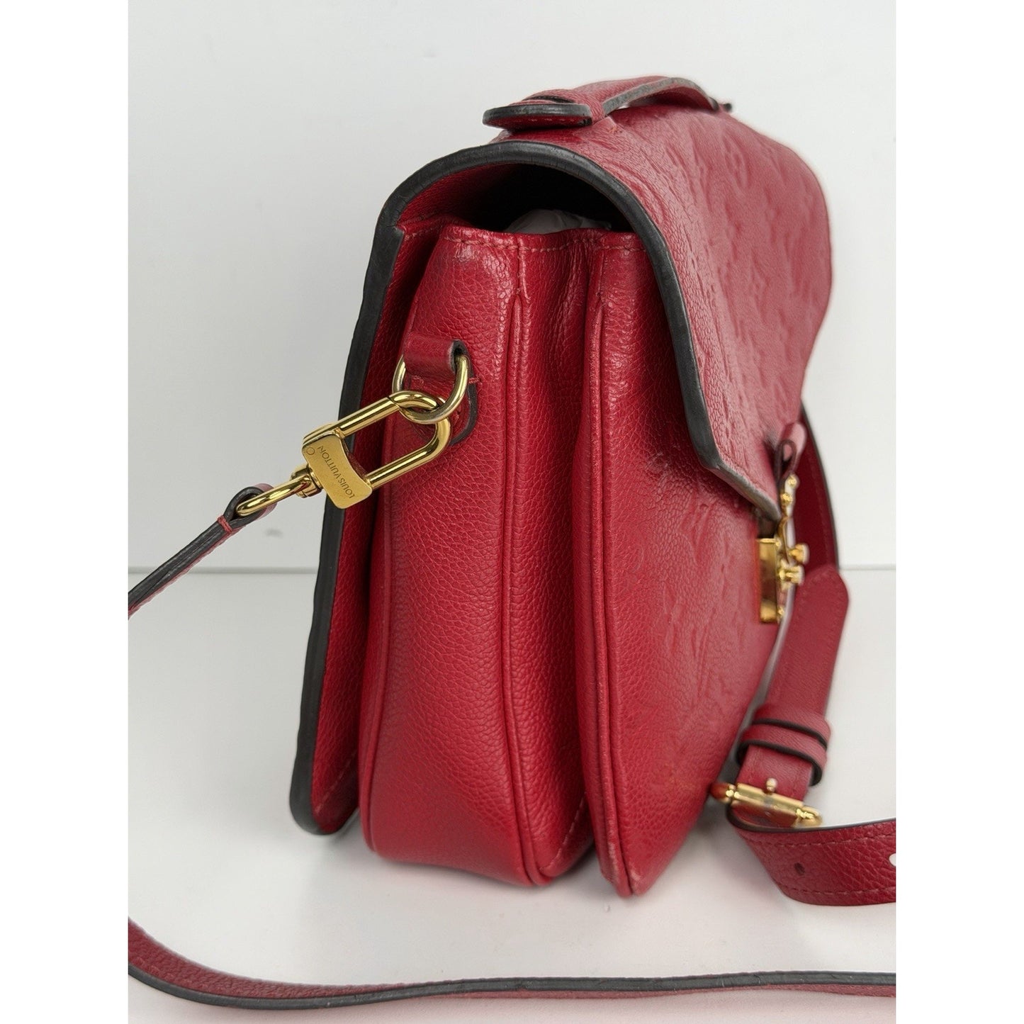 Louis Vuitton Pochette Metis Shoulder Bag Red Monogram Empreinte Leather 2018 B5