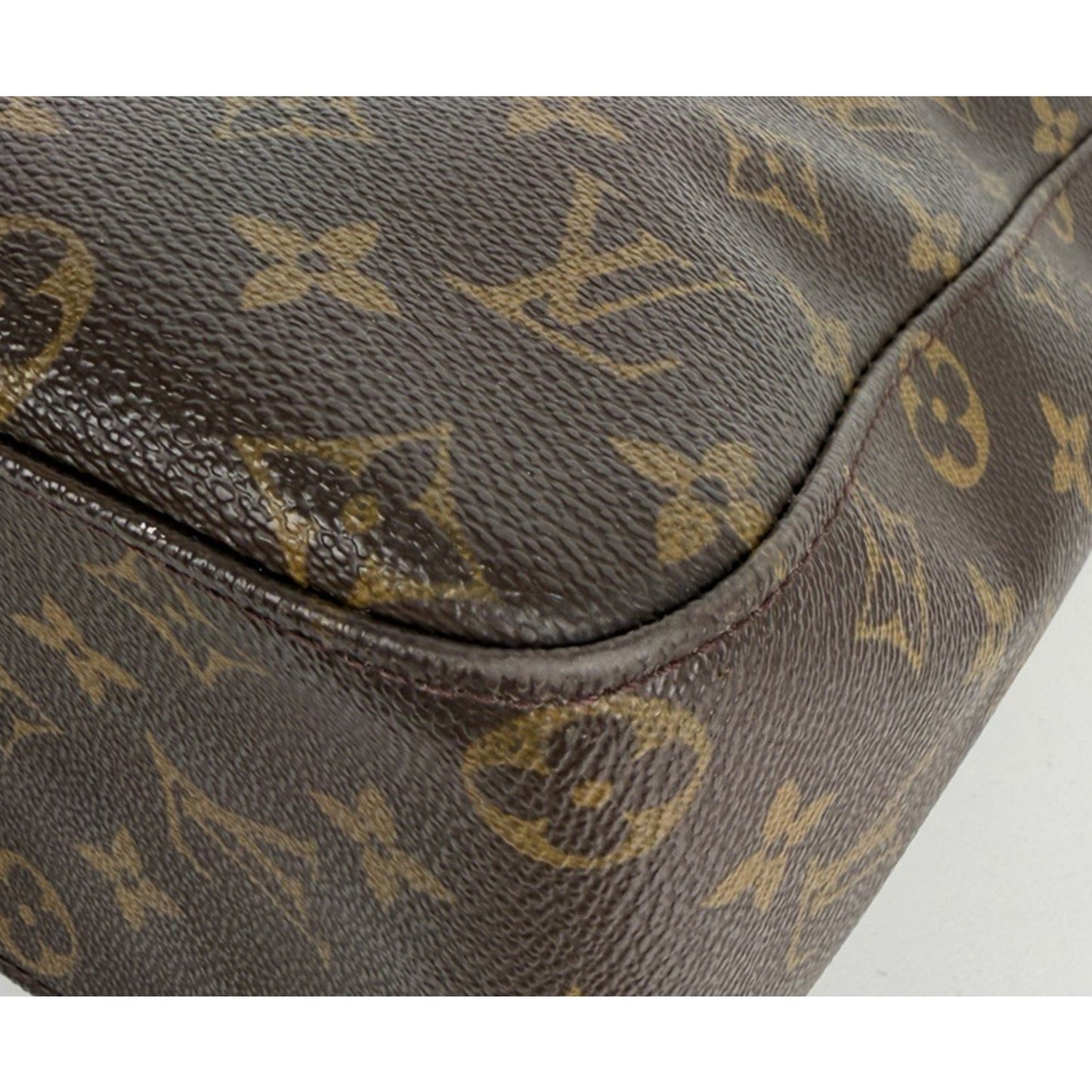 Louis Vuitton Monogram Looping GM Bag in Brown Coated Canvas 1999 S