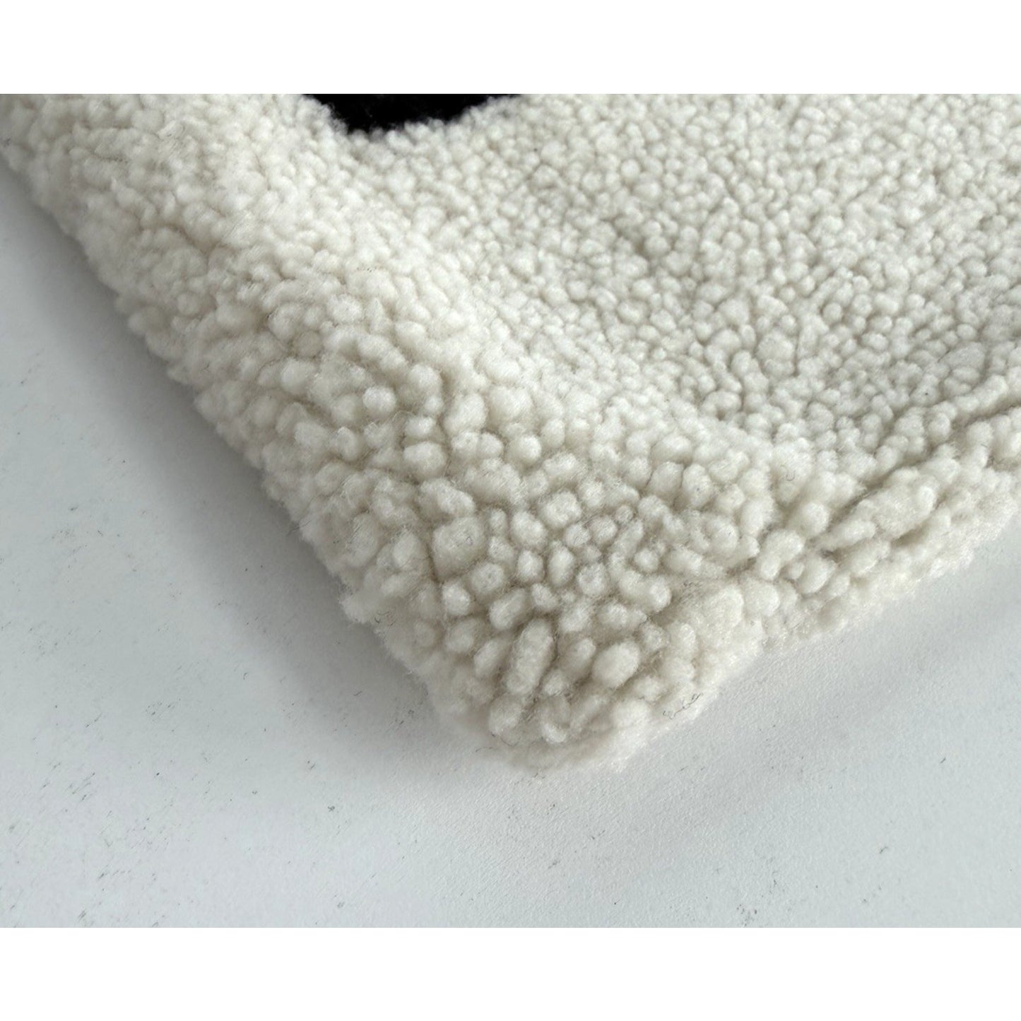 Balenciaga Shearling Pouch Clutch in White Color Silver HW S06
