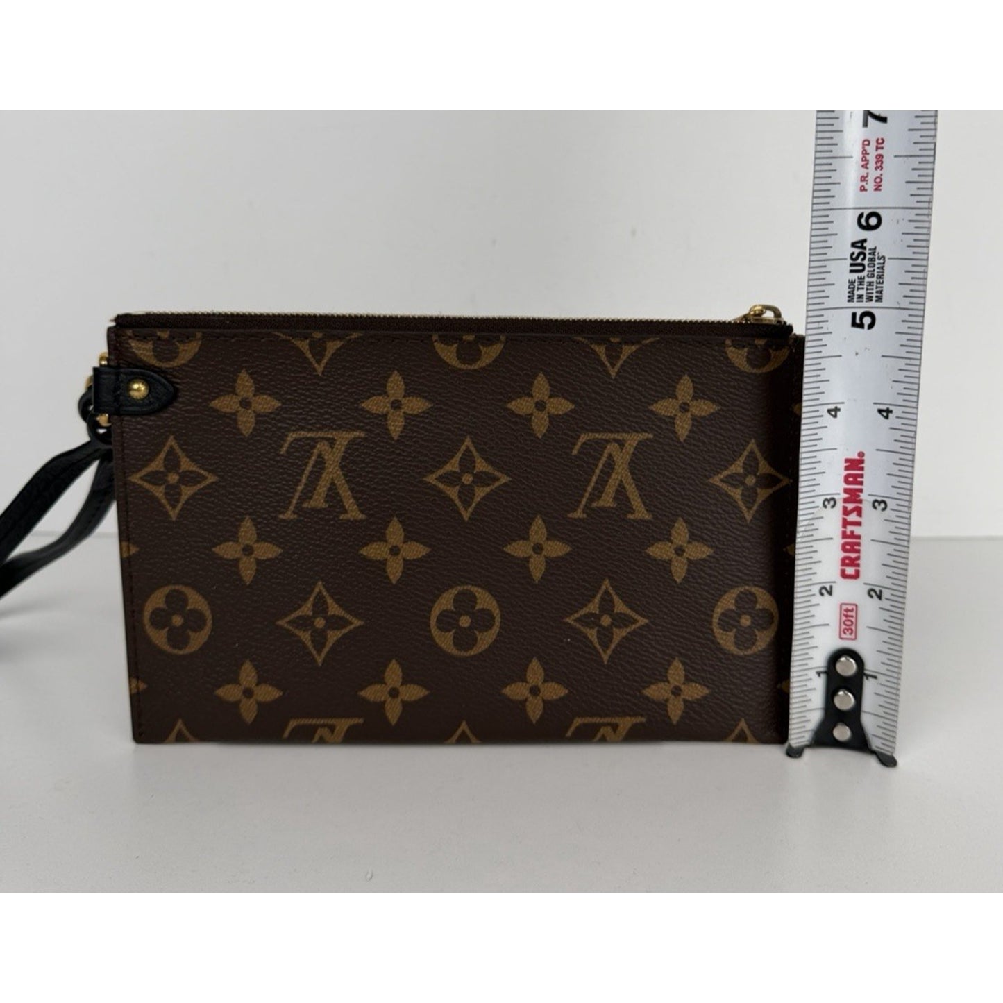 Louis Vuitton Neverfull Pochette PM in Brown Monogram Coated Canvas K2