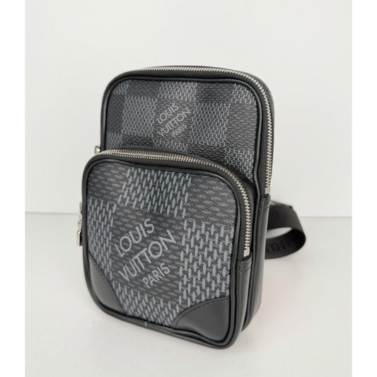 Louis Vuitton Amazone Sling Bag in Damier Graphite 3D Coated Canvas NFC C-9