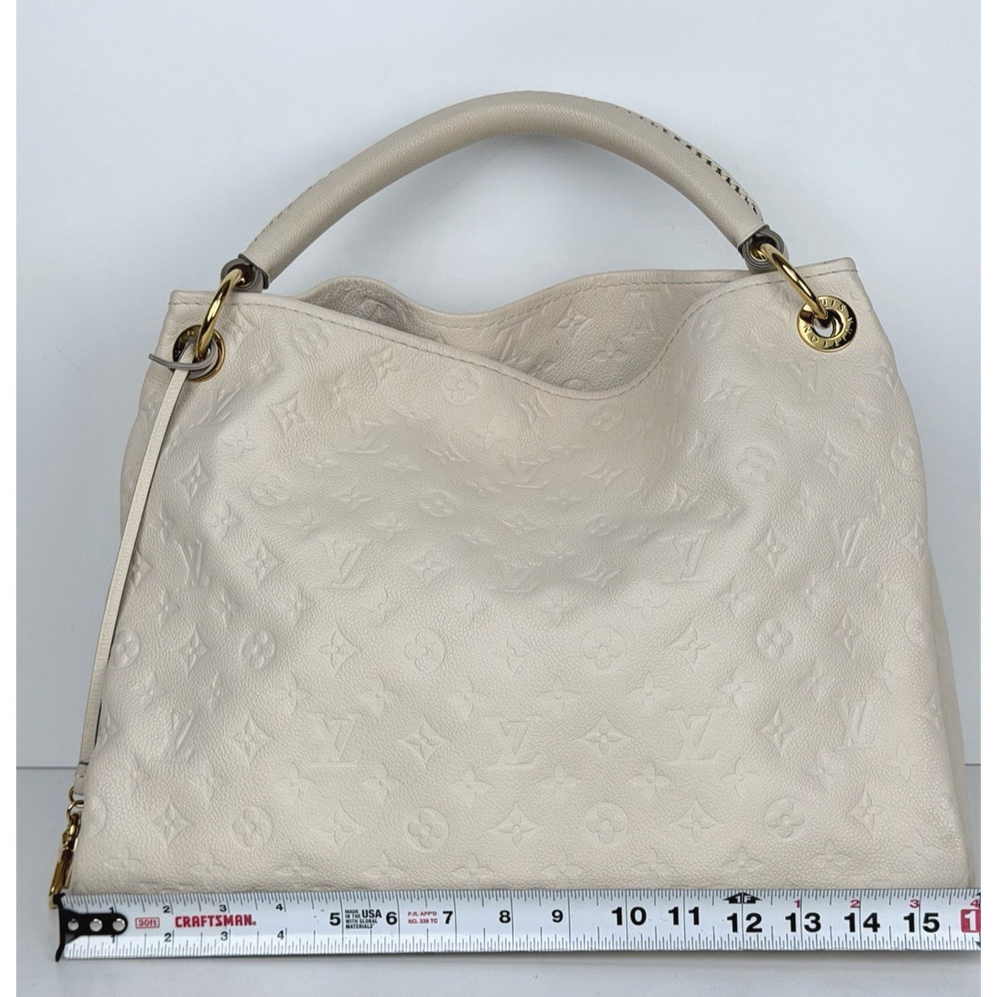 Louis Vuitton Artsy MM Shoulder Bag in White Monogram Empreinte Leather 2012 E4