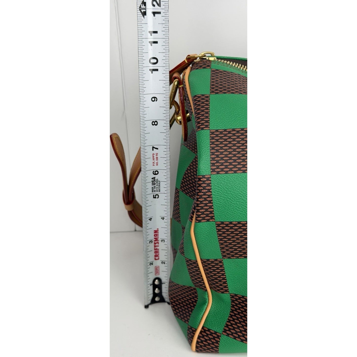 Louis Vuitton Speedy Bandouliere 40 Handbag Green Damier Microchipped
