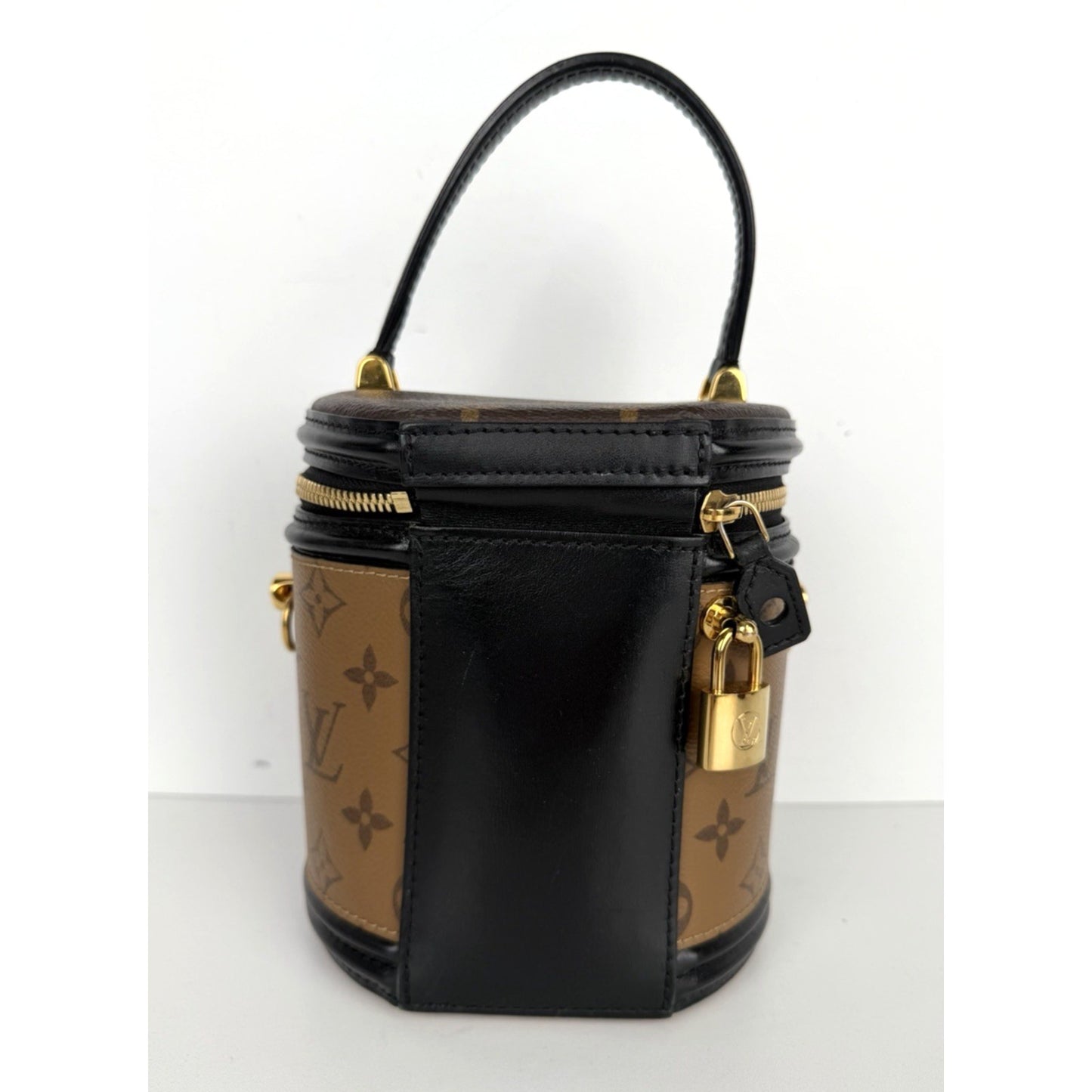 Louis Vuitton Cannes Handbag in Brown LV Reverse Monogram Coated Canvas NFC B-6