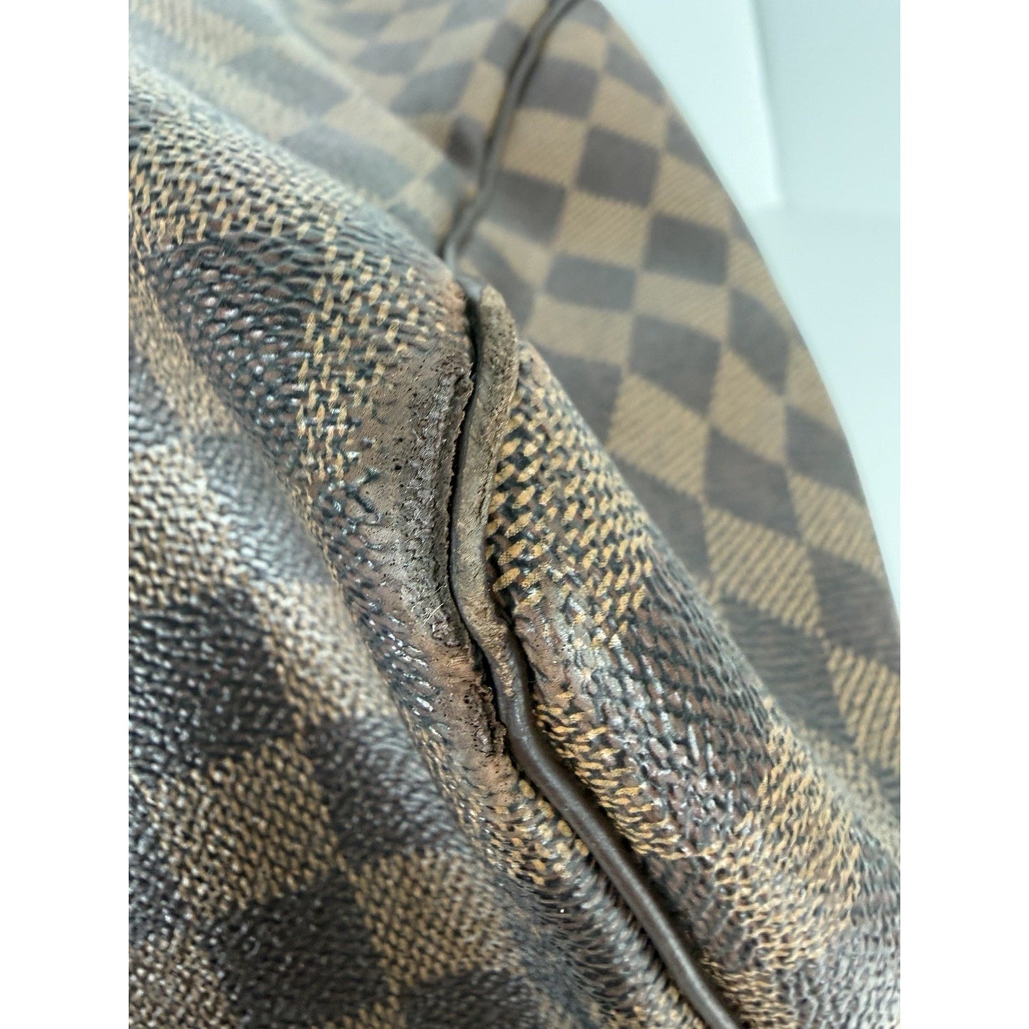 Louis Vuitton Keepall 55 Damier Ebene Brown Canvas Duffel Bag (2015)