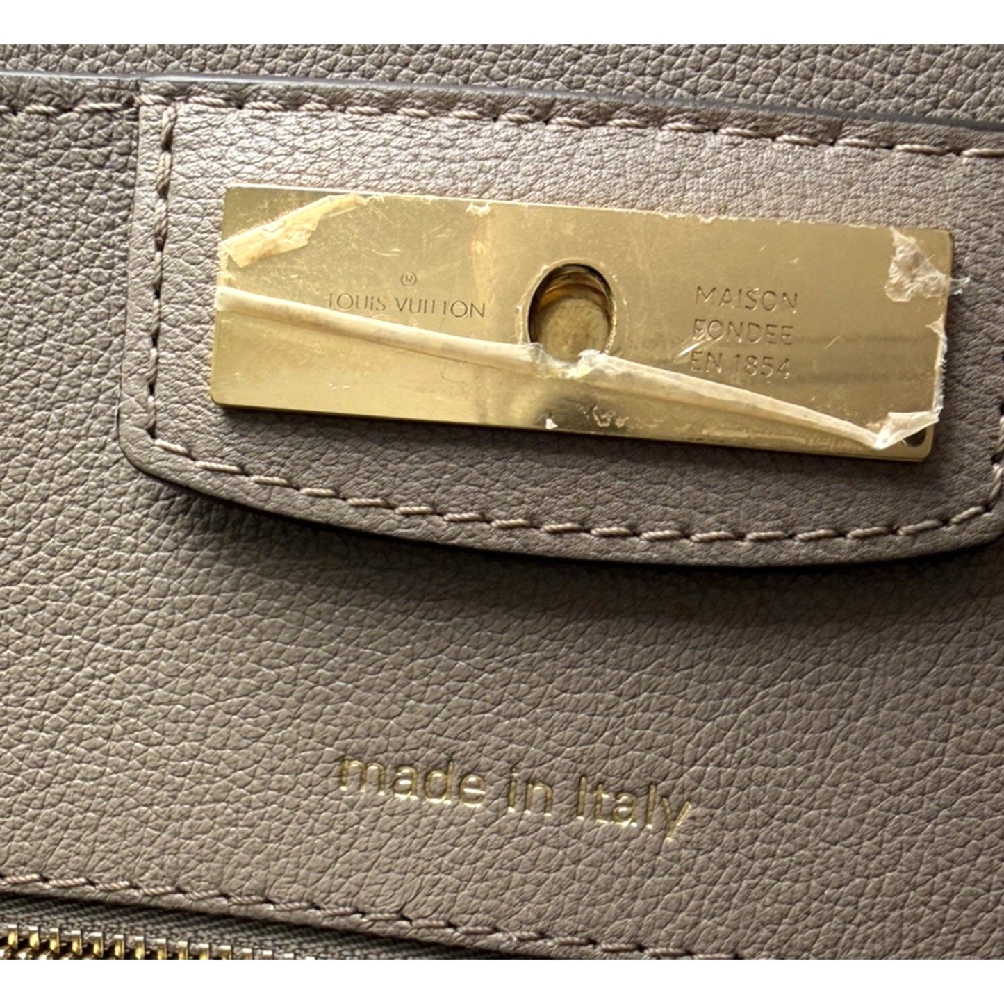 Louis Vuitton City Steamer MM Bag in Galet Gray Calfskin Leather NFC E-5
