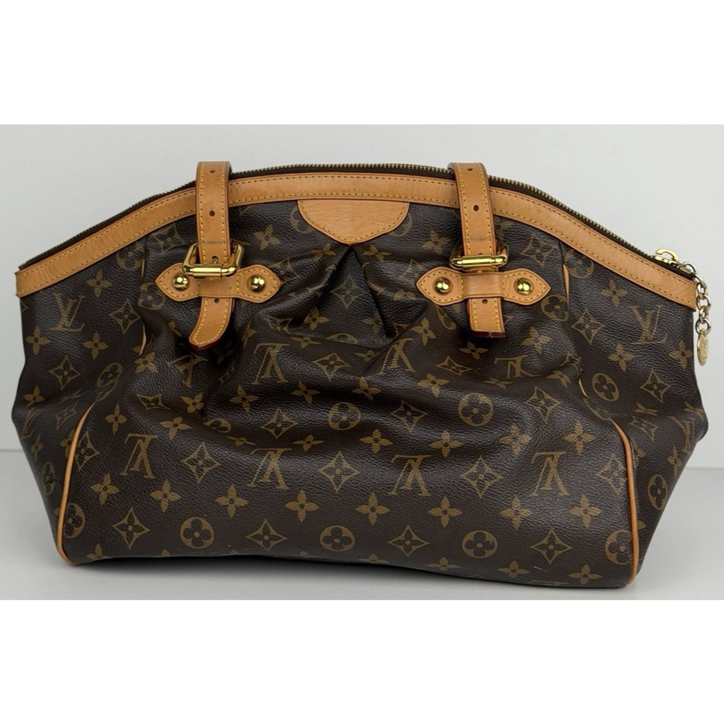 Louis Vuitton Tivoli Bag GM Monogram Brown Coated Canvas & Leather Trim 2015 S10
