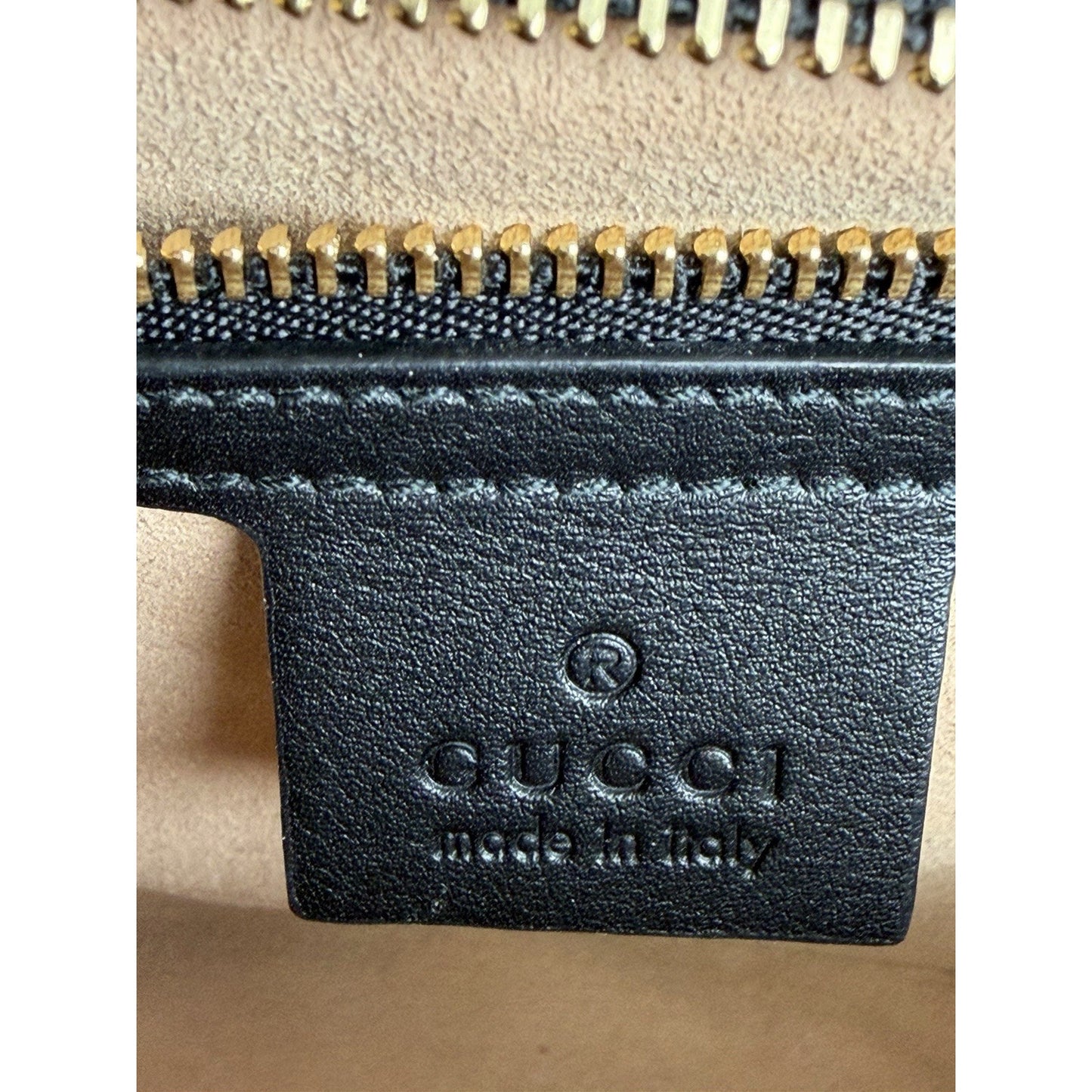 Gucci Sylvie Small Crossbody Bag in Black GG Velvet with Web S08