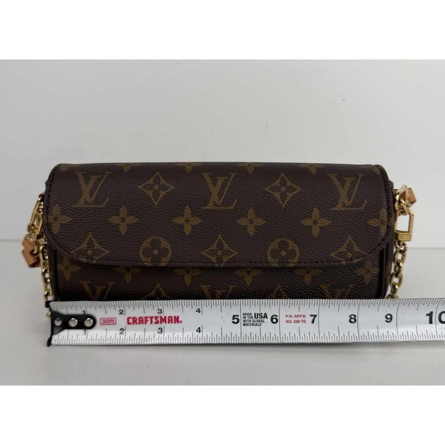 Louis Vuitton Ivy Wallet on Chain Bag in Monogram Brown Coated Canvas NFC C3