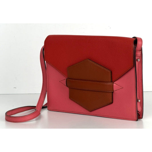Hermes Faco II Clutch Bag in Rose Extreme Rouge Tomate Chevre Mysore 2017 B5