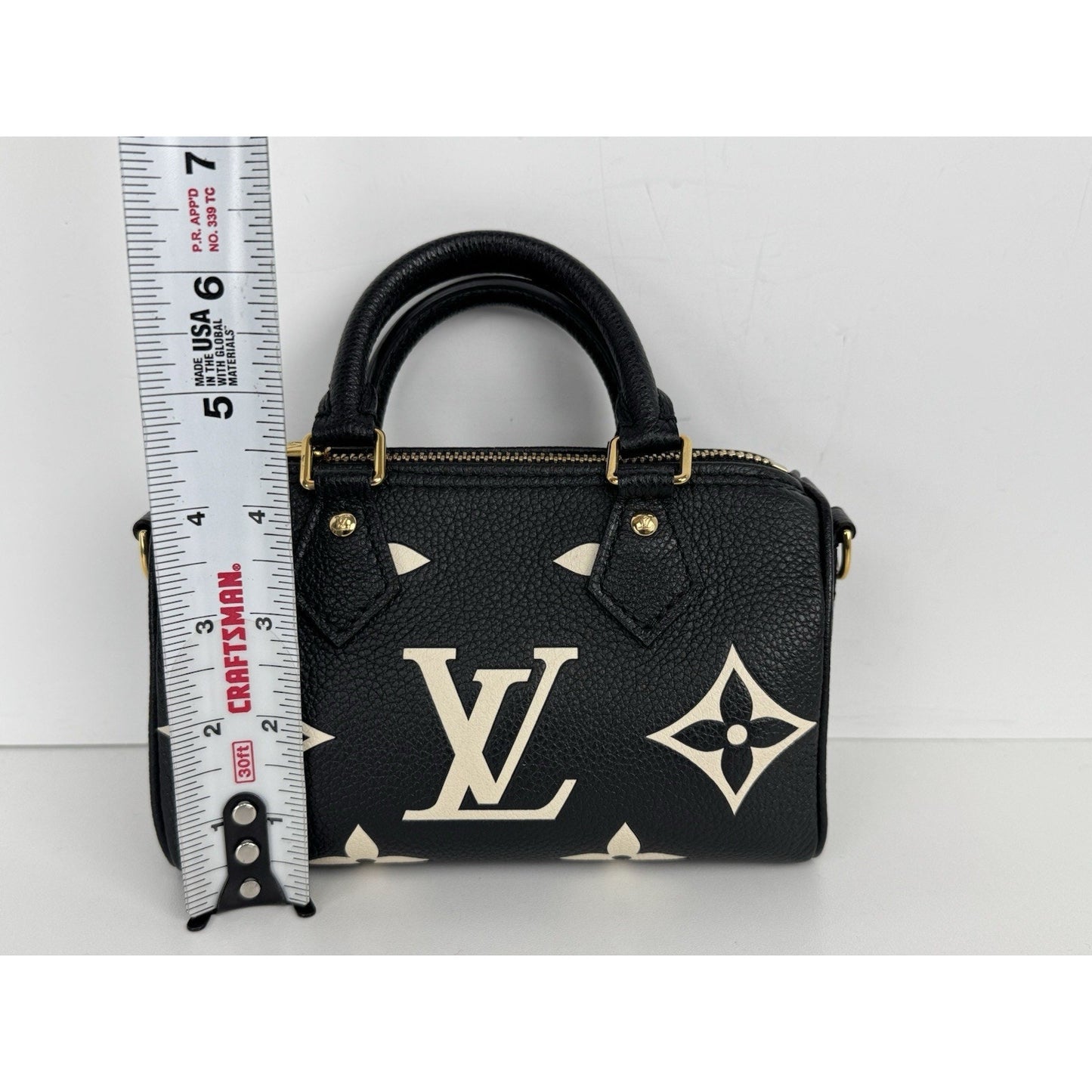 Louis Vuitton Monogram Empreinte Giant Nano Speedy Black R-1