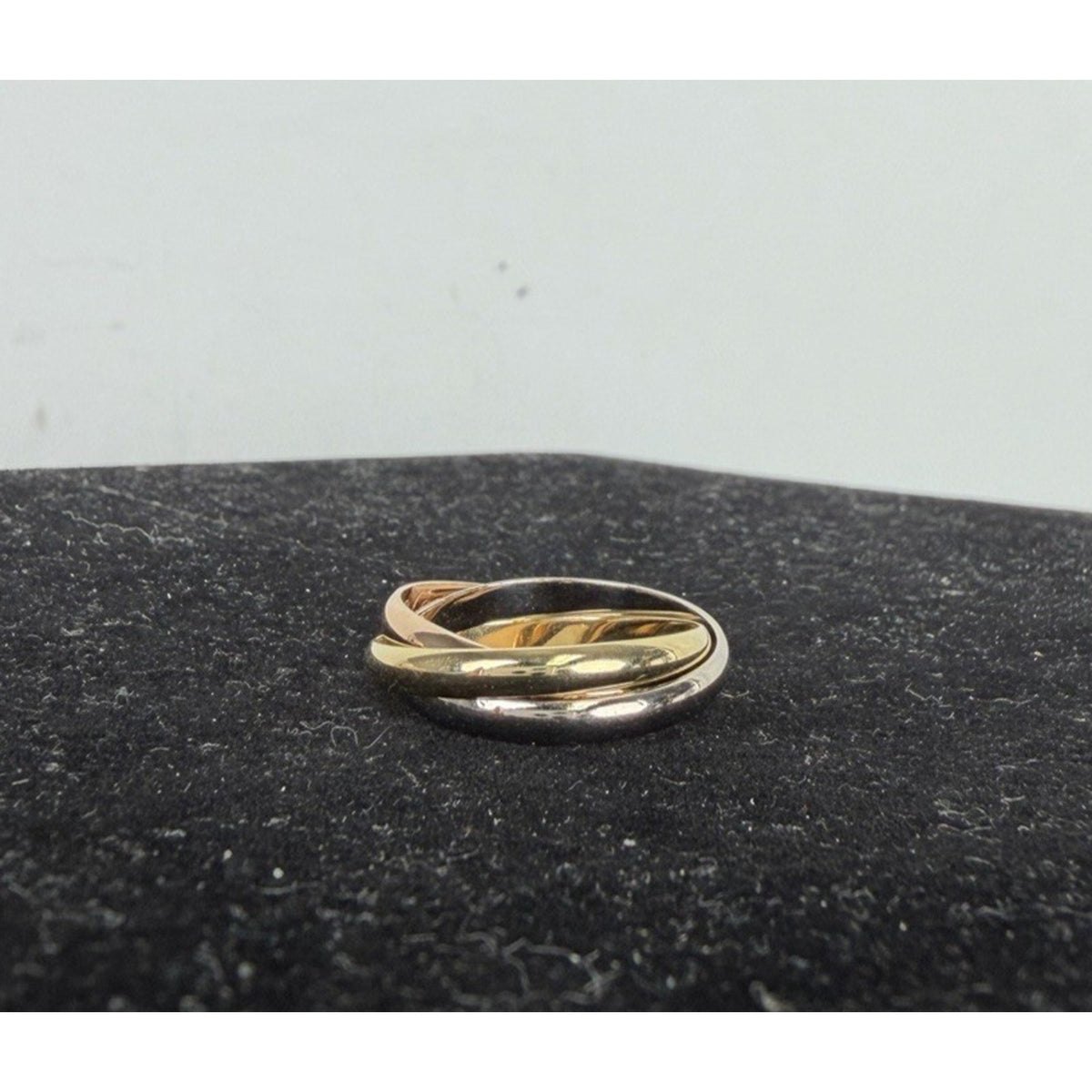 Cartier Trinity Ring in 18k Yellow White Rose Gold Size 7.5 (55)