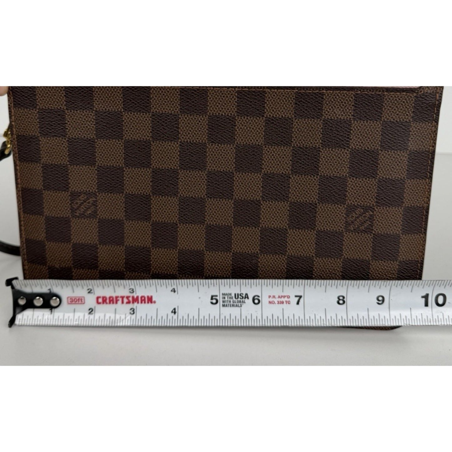 Louis Vuitton Neverfull MM Pochette in Damier Ebene Coated Canvas 2020 K2