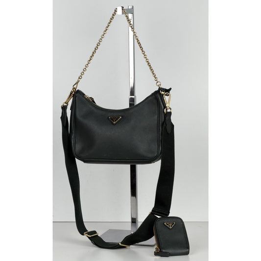 Prada Re-Edition 2005 Saffiano Leather Shoulder Bag in Emerald Green S10