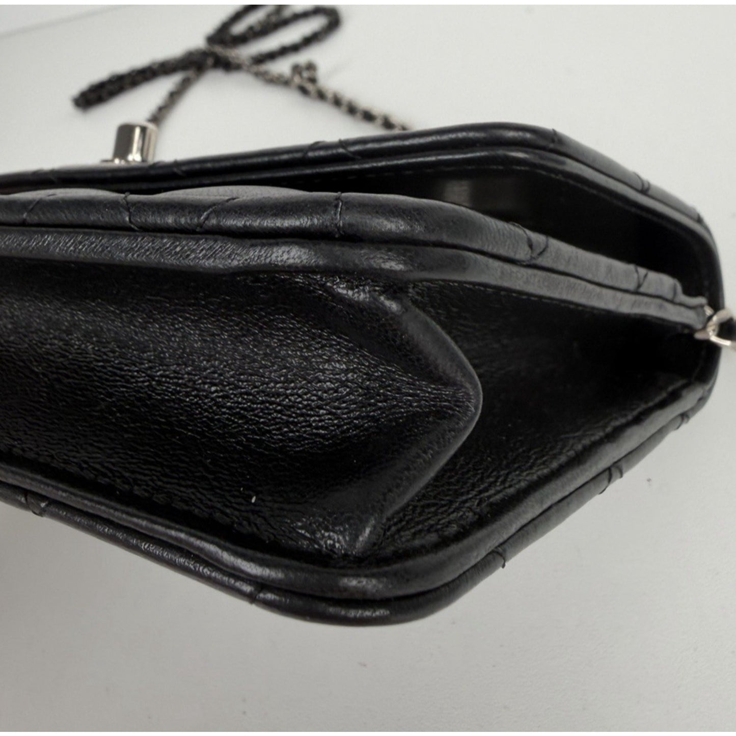 Chanel Classic Wallet on Chain Black Quilted Lambskin Leather NFC R1