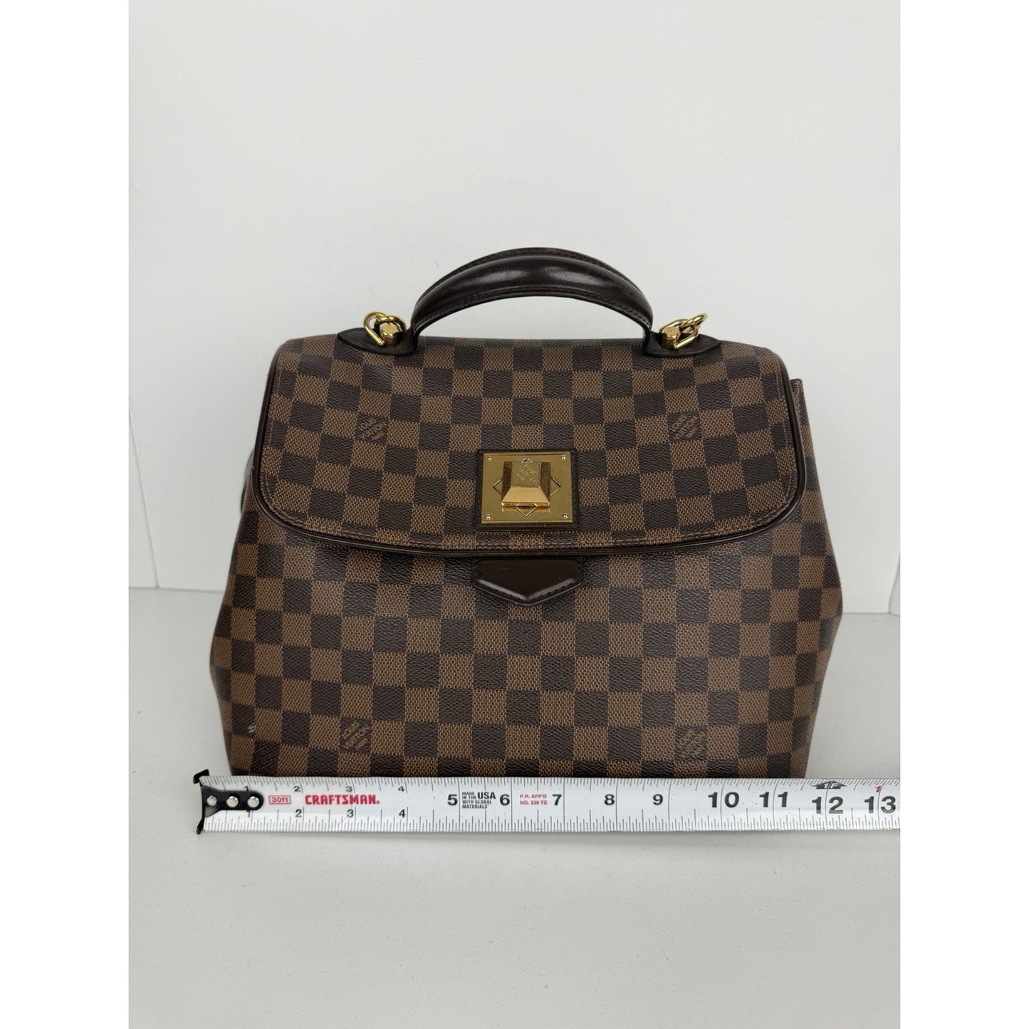 Louis Vuitton Bergamo MM Bag in Damier Ebene Coated Canvas 2012 E-6