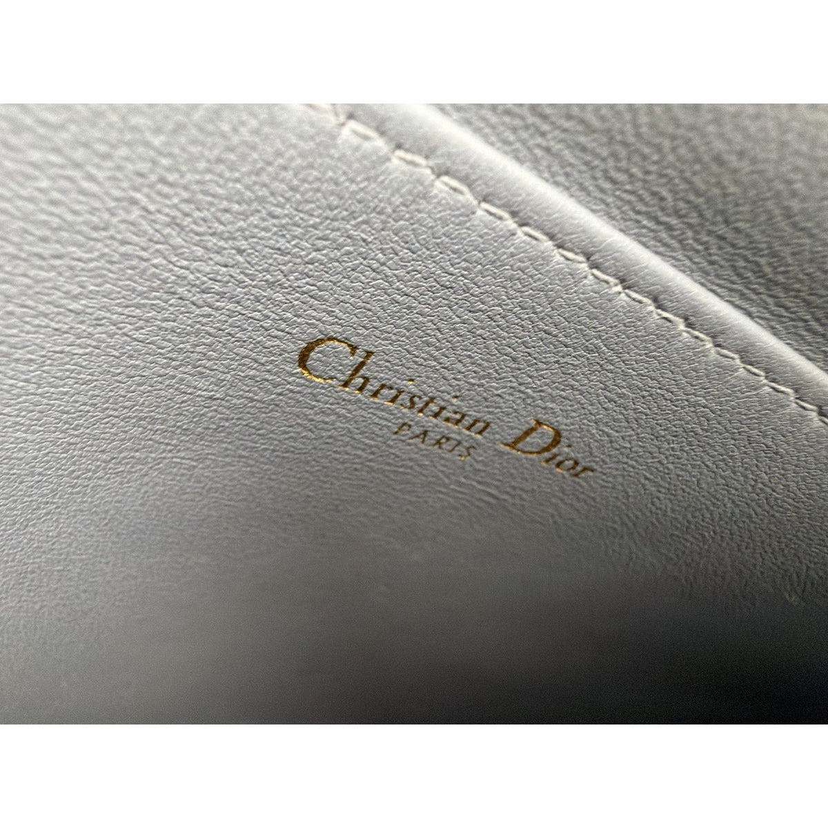 Christian Dior Caro Large Pouch Clutch Bag in Blue Quilted Calfskin Leather S03