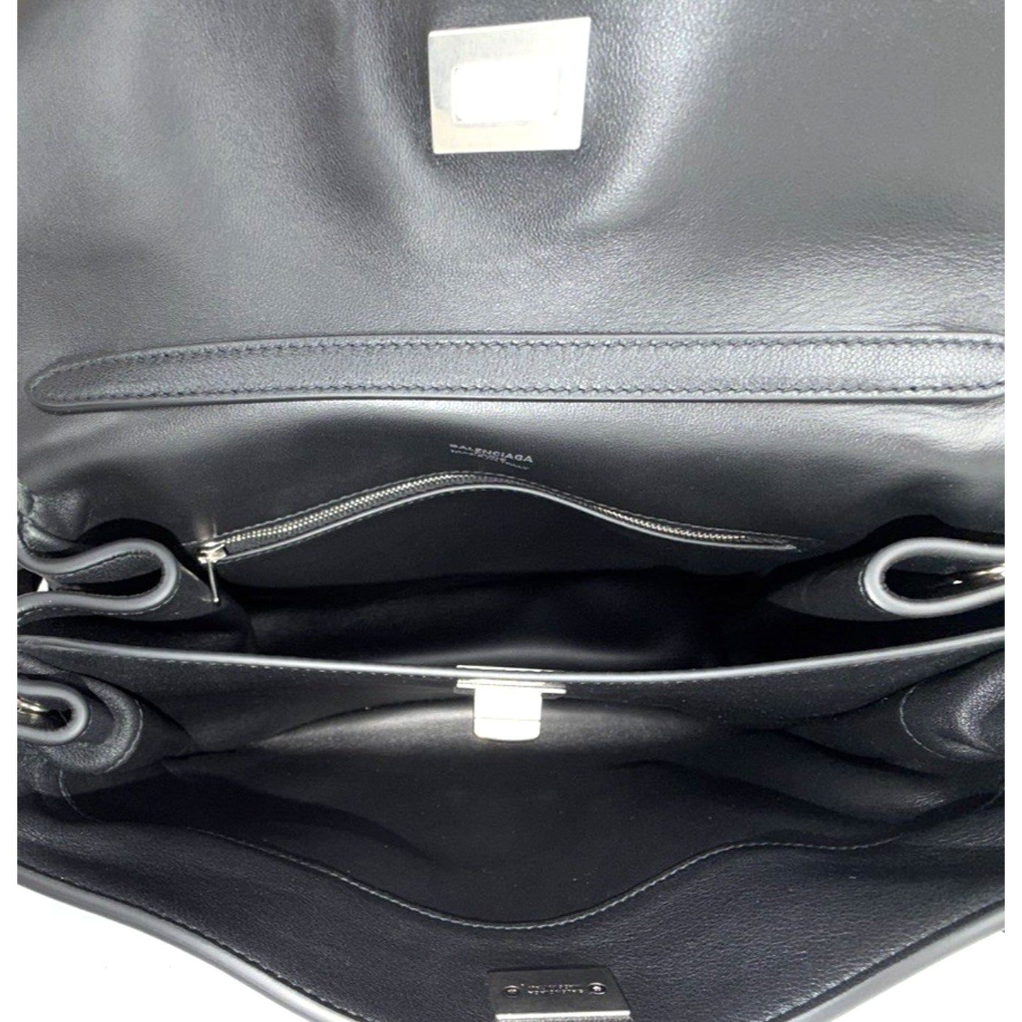 Balenciaga Rodeo HandBag Small in Black Calfskin Leather with Fringe Sides C6