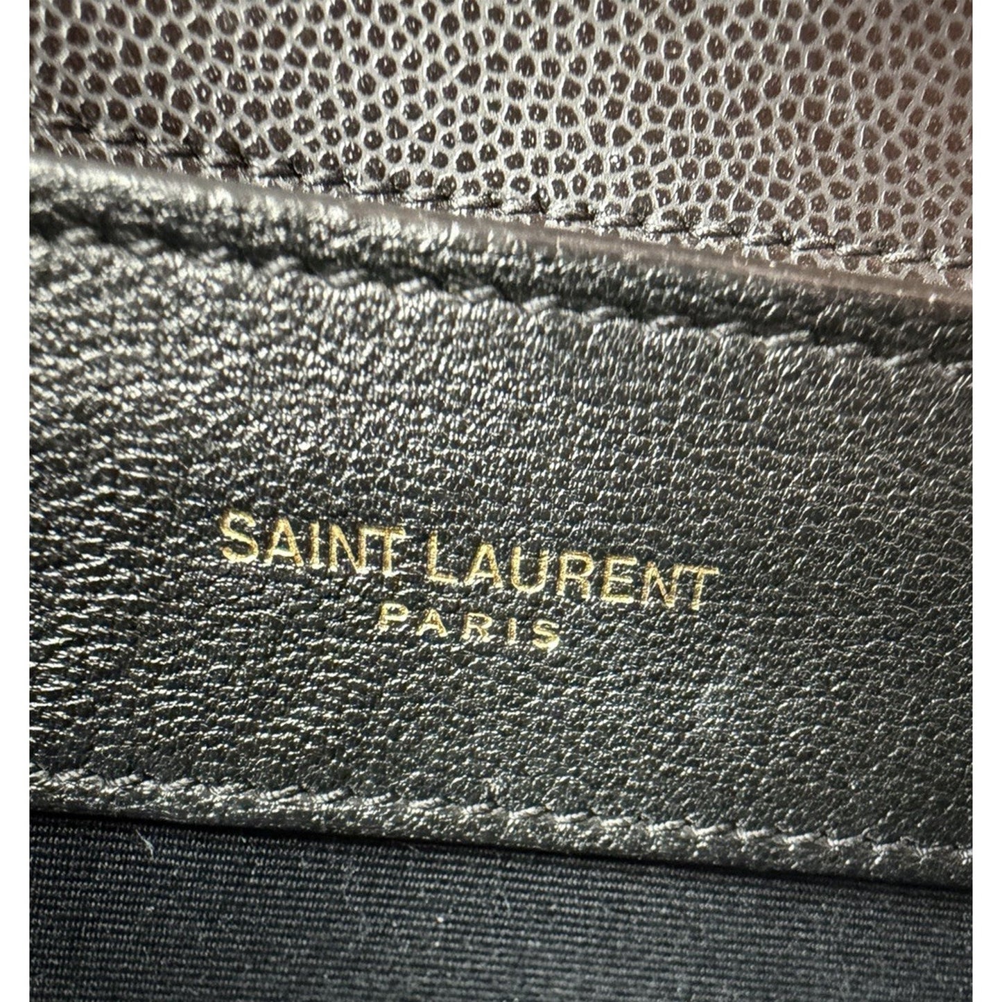Saint Laurent Uptown Medium Tote Bag in Black Leather with Gold-Tone Hardware S
