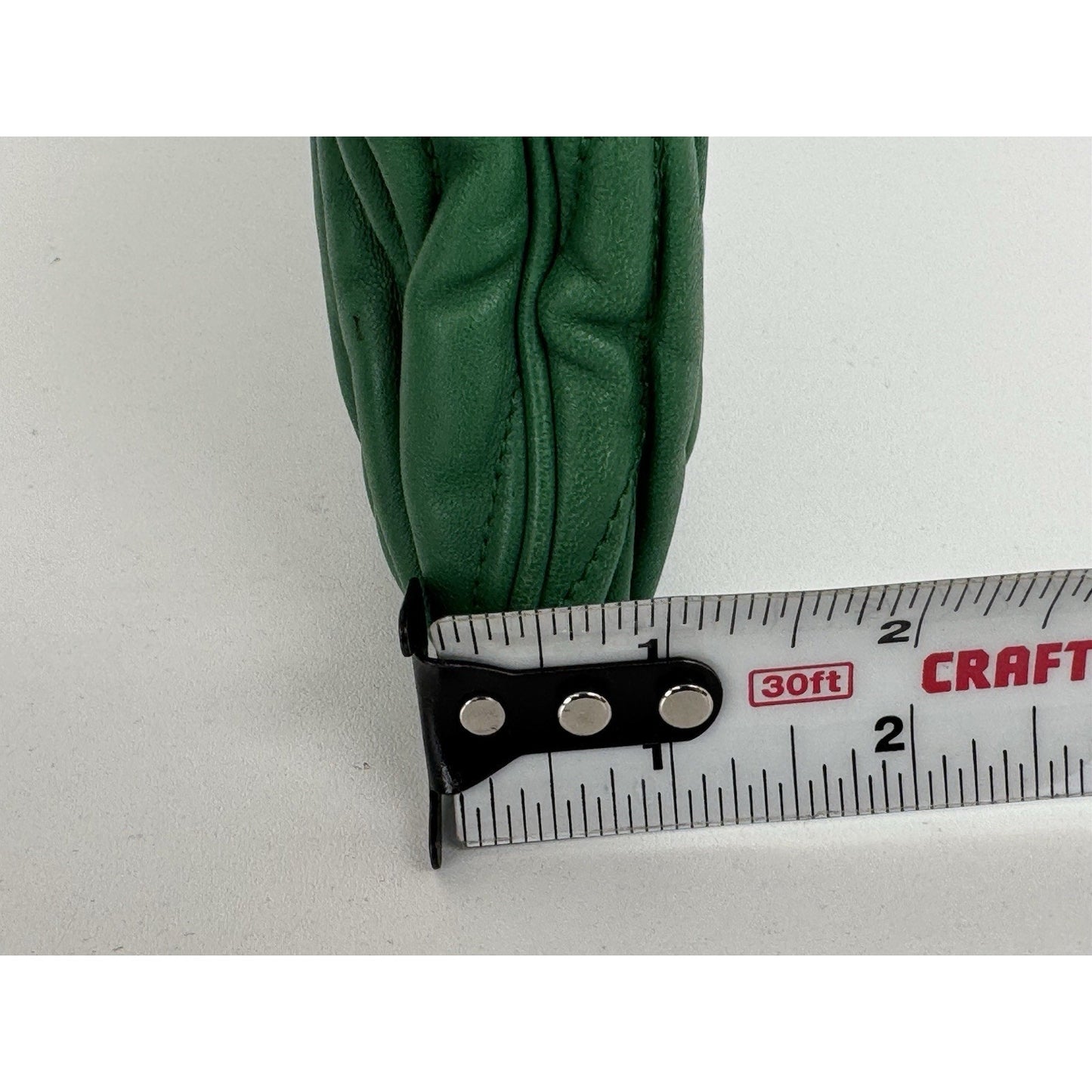 Miu Miu Green Matelasse Leather Clutch Bag Gold Hardware