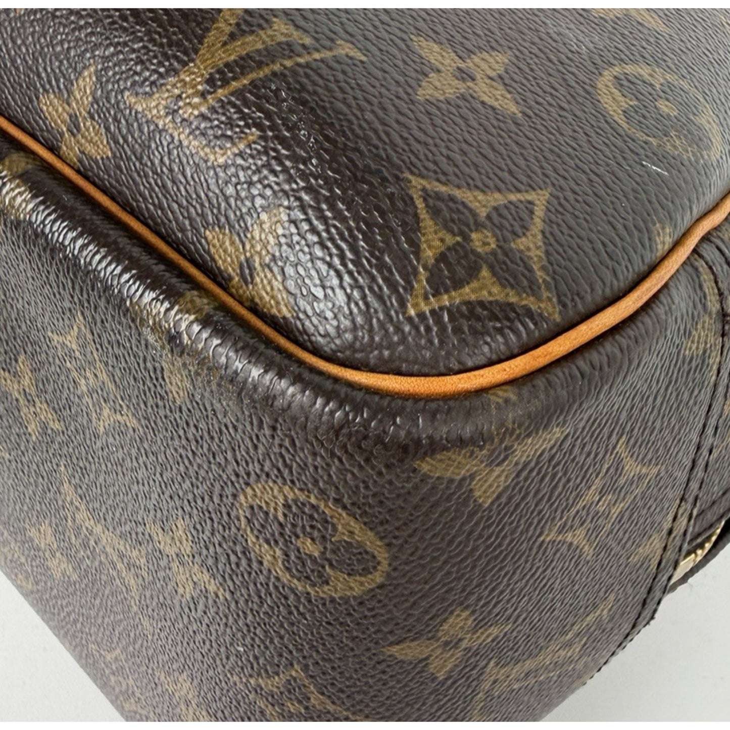 Louis Vuitton Classic Deauville Medium Bag in Brown Coated Canvas S