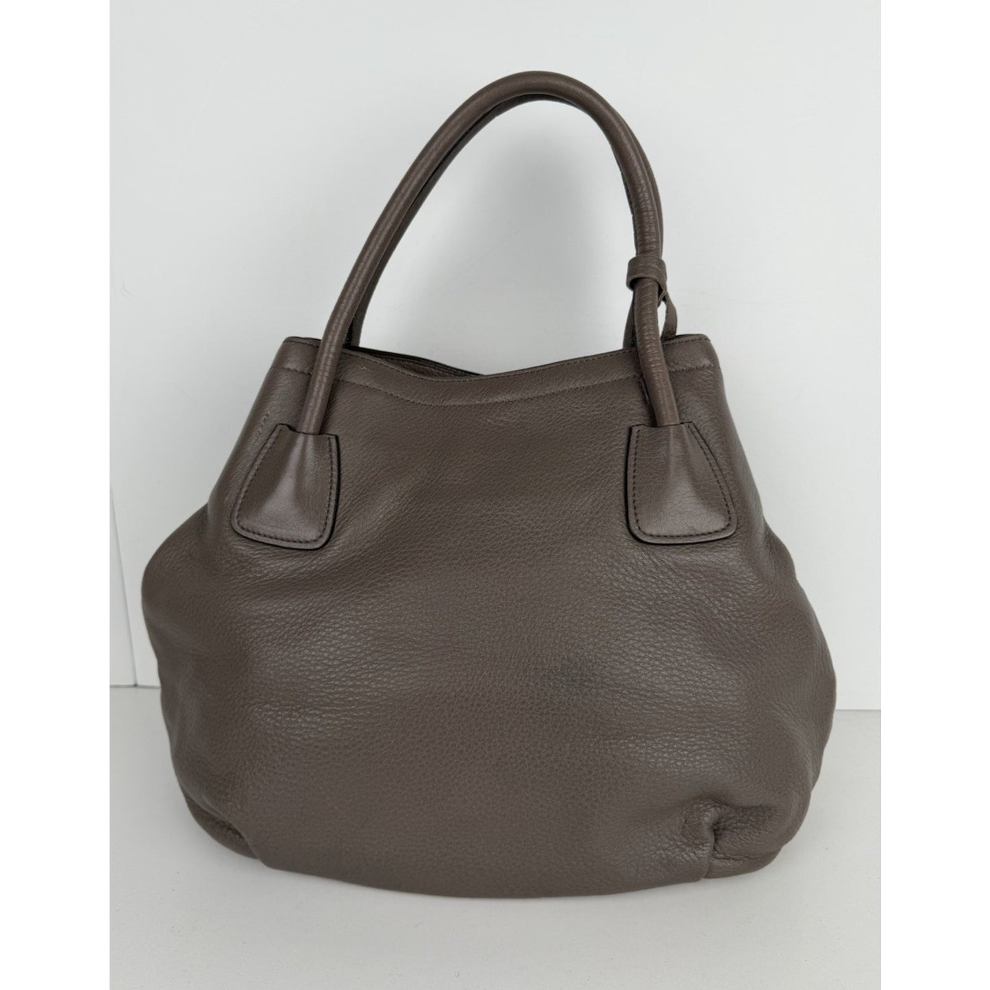 Prada Sacca 2 Manici Tote Bag in Gray Vitello Daino Leather S