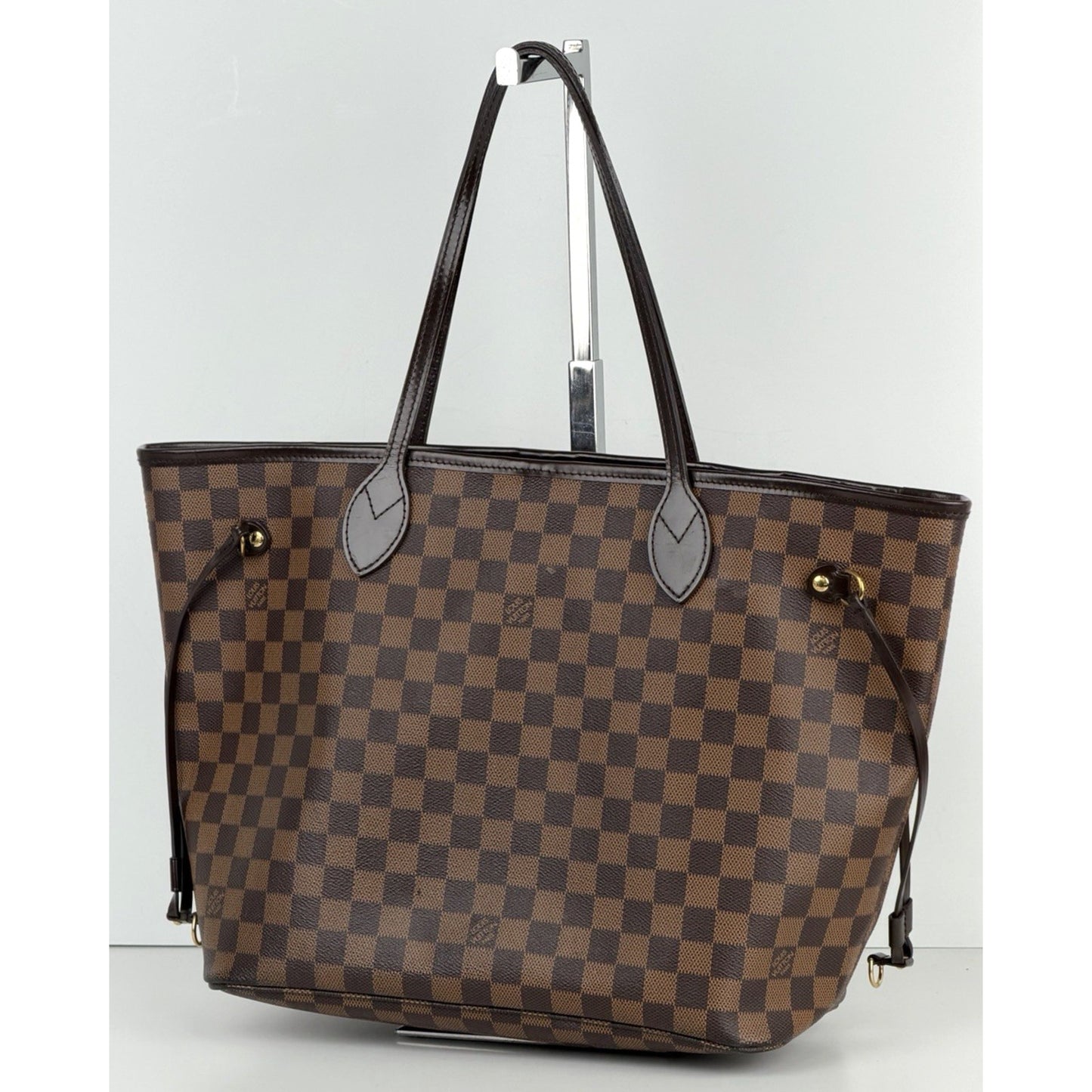 Louis Vuitton Neverfull MM Tote Bag in Damier Ebene Coated Canvas 2016 S09