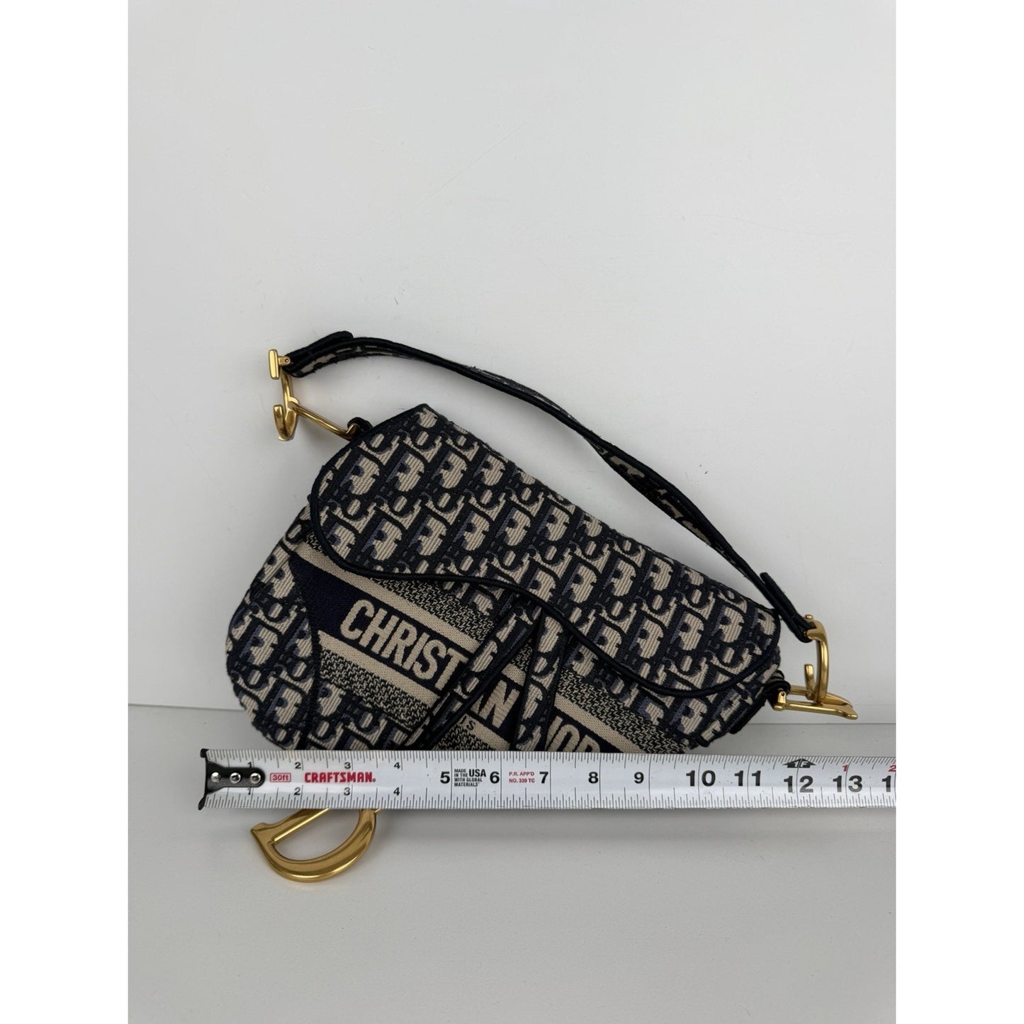 Christian Dior Embroidered Saddle Bag Blue Dior Oblique Monogram Canvas 2024 B4