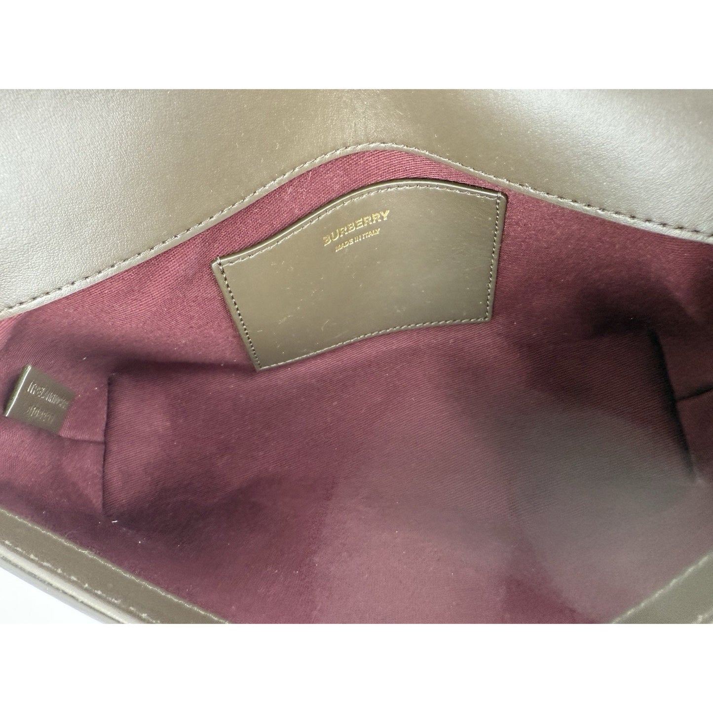 Burberry Top Handle Note Bag in Snug Dark Green Shoulder Bag