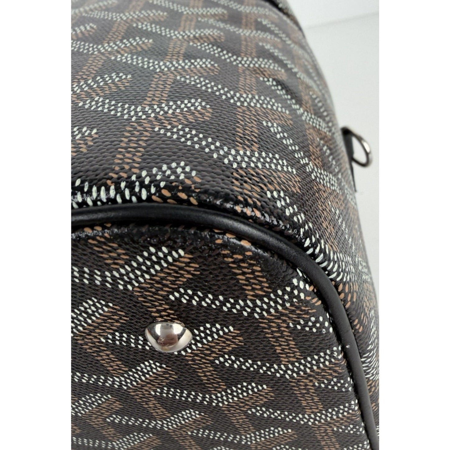 Goyard Muse Vanity Case PM Goyardine Pattern Coated Canvas Leather Handle B4