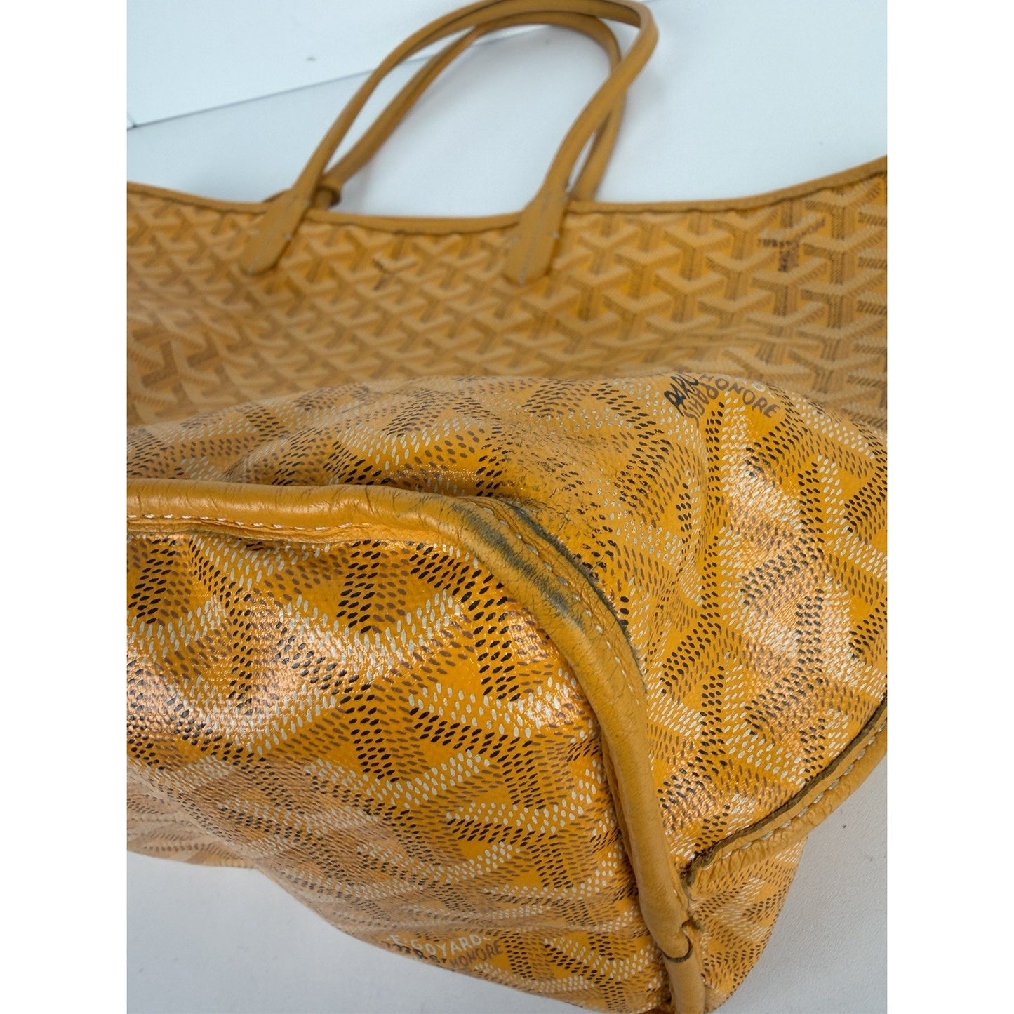 Goyard Saint Louis PM Tote Bag in Sunflower Yellow Goyardine Coated Canvas S
