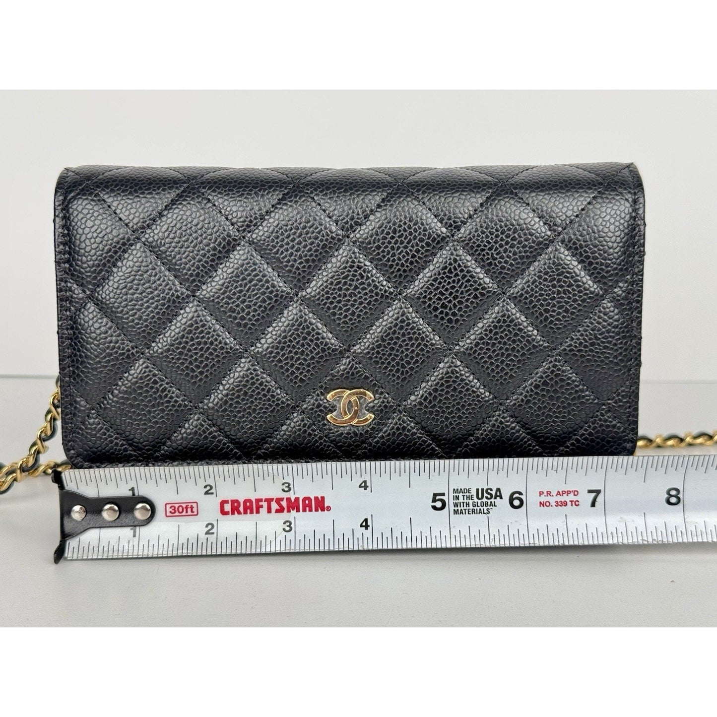 Chanel Classic Wallet on Chain in Black Caviar Leather