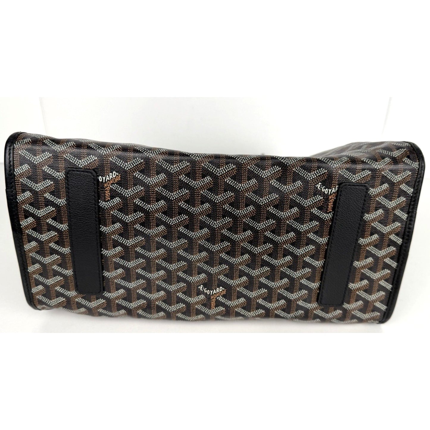 Goyard Saint Leger Backpack in Black Goyardine Coated Canvas Leather Trim E8