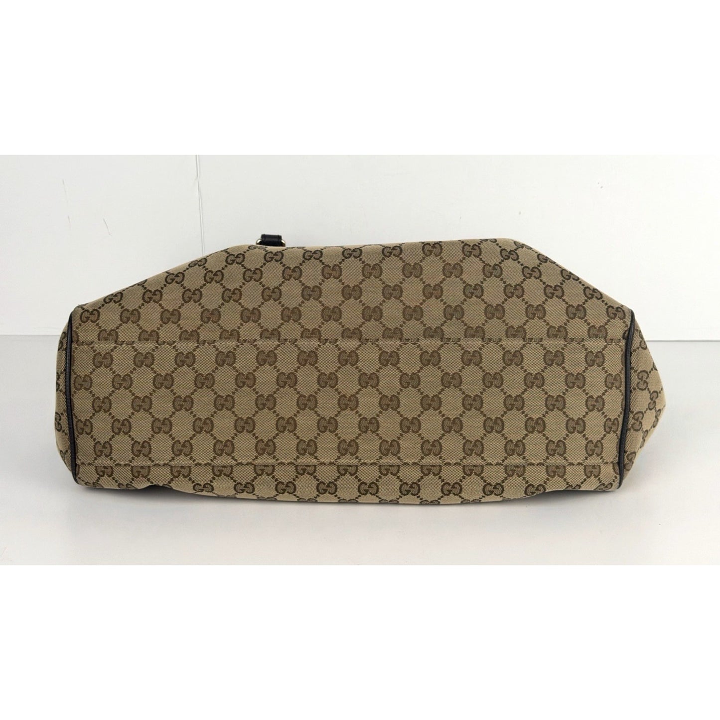 Gucci Sukey Tote Handbag Large in Brown GG Monogram Canvas with Magnetic Snap S
