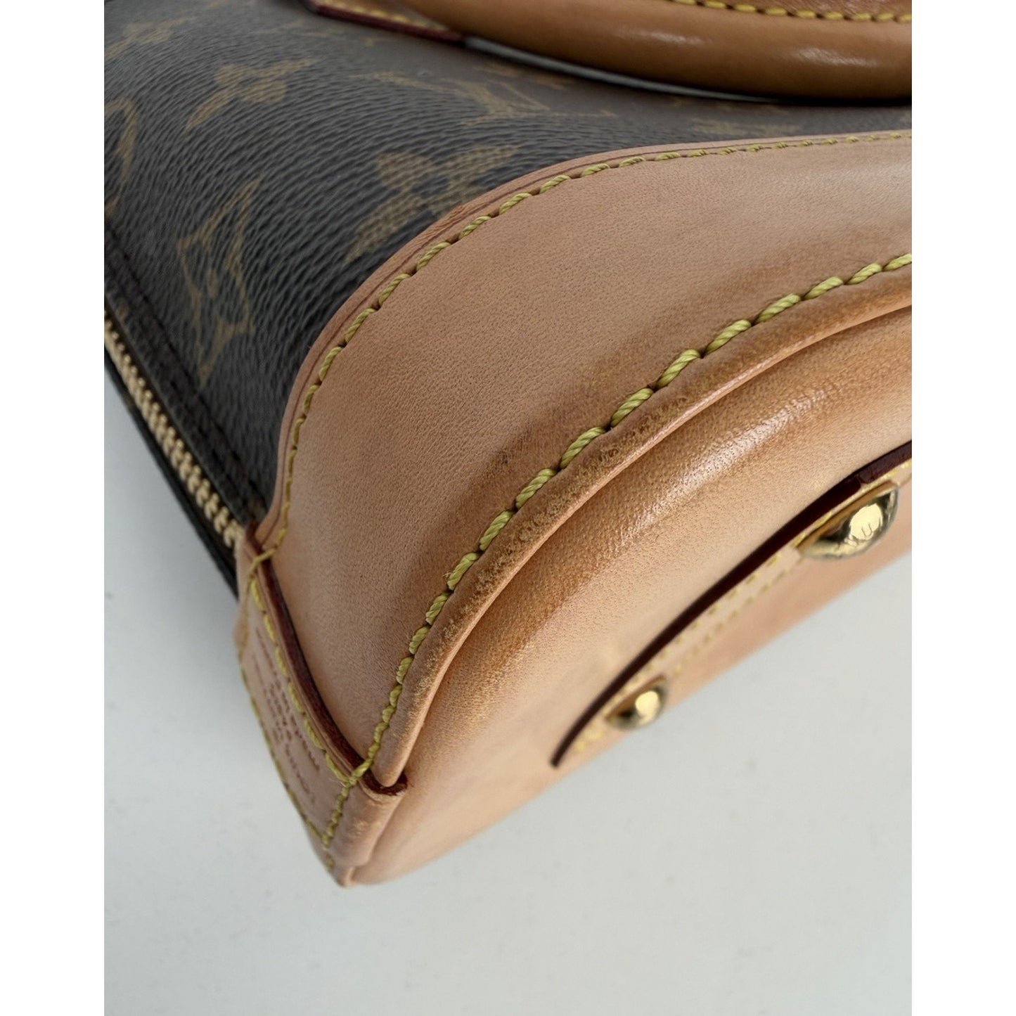 Louis Vuitton Alma BB Top Handle Bag in Brown LV Monogram Coated Canvas 2020 S