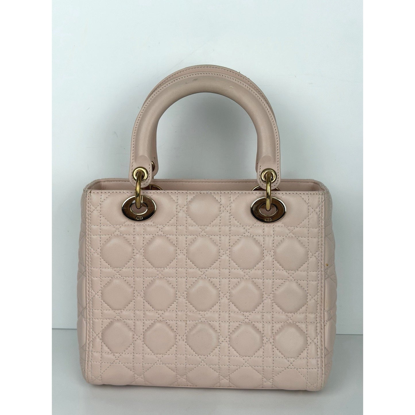 Dior Lady Dior Bag Medium in a Powder Pink Cannage Lambskin Leather 2016 U2