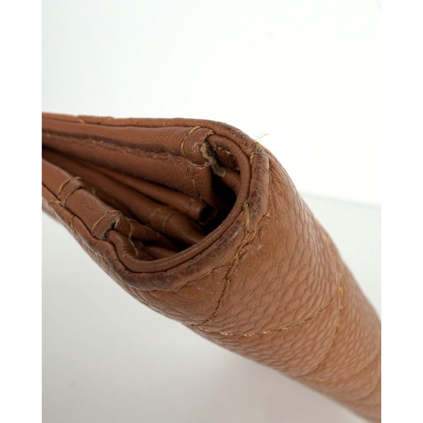 Chanel L-Yen Wallet Quilted Caviar in Caramel Leather 2011