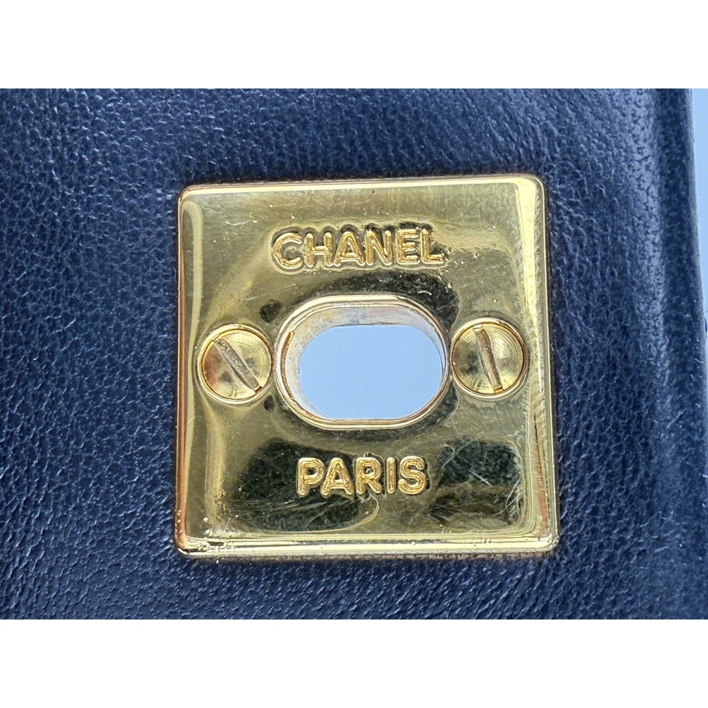 Chanel Vintage Midnight Blue Single Flap Shoulder Bag