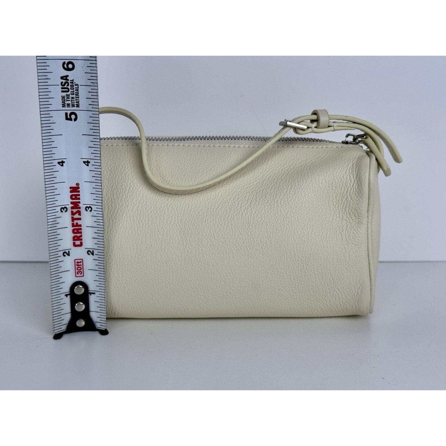 The Row 90s Bag White Leather Silver Hardware