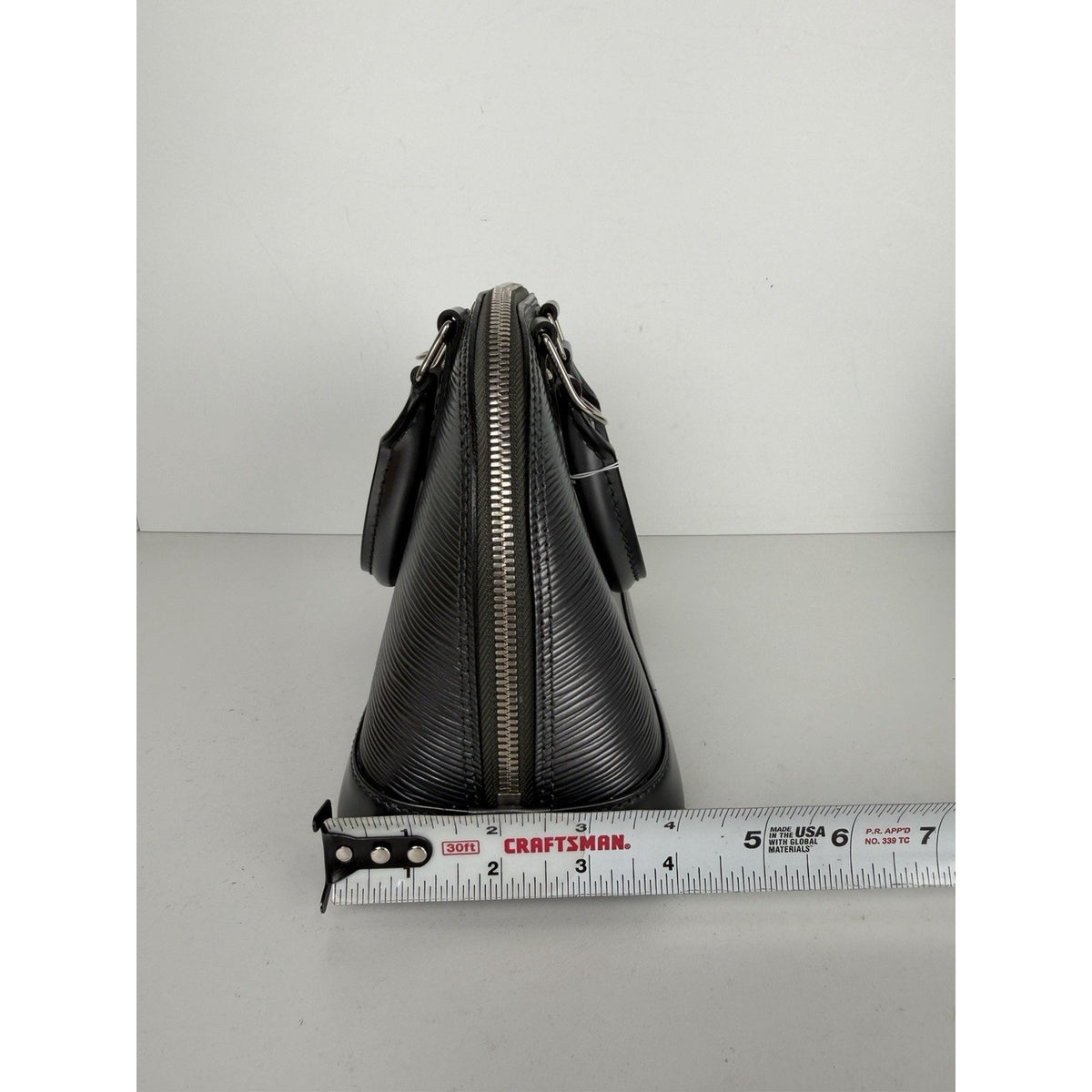 Louis Vuitton Alma BB Top Handle in Grey Epi Leather Silver-Tone Hardw 2015 D8