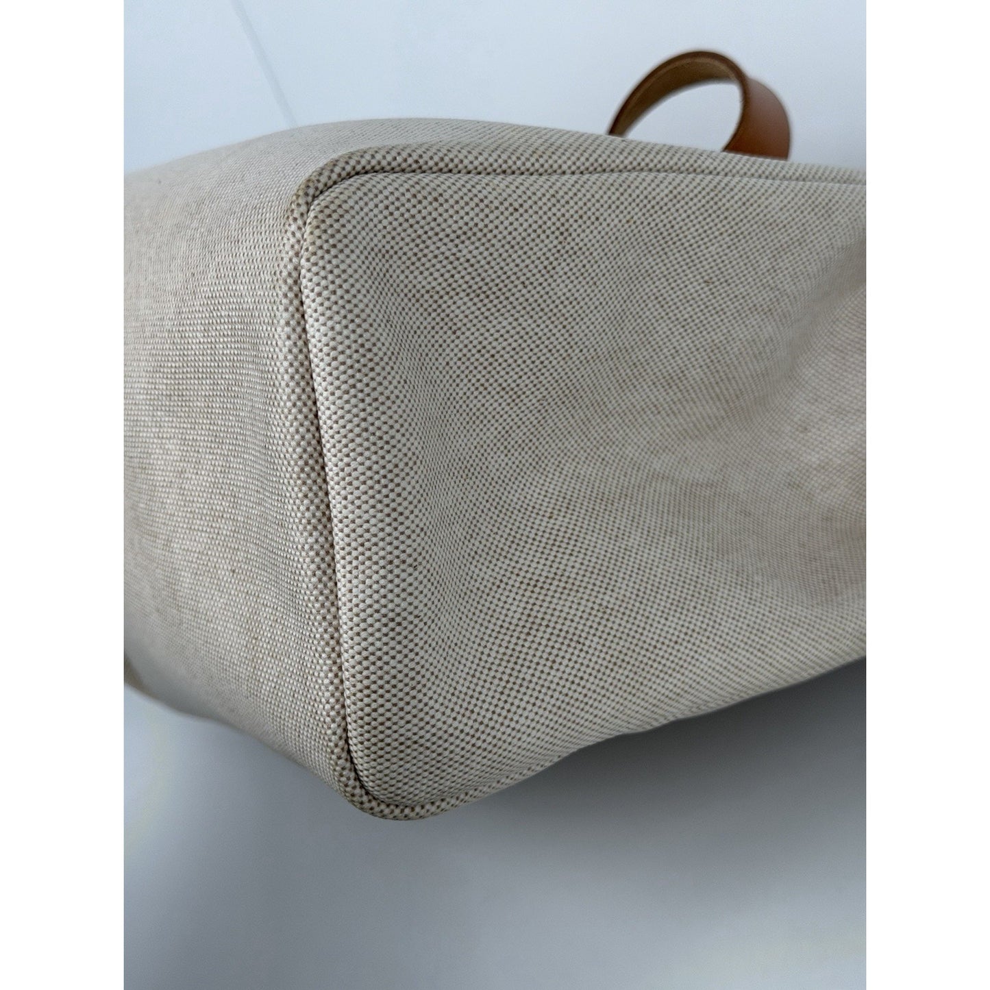 Hermes Herbag 39 (MM) in Beige and Brown Canvas and Leather 2001 C1