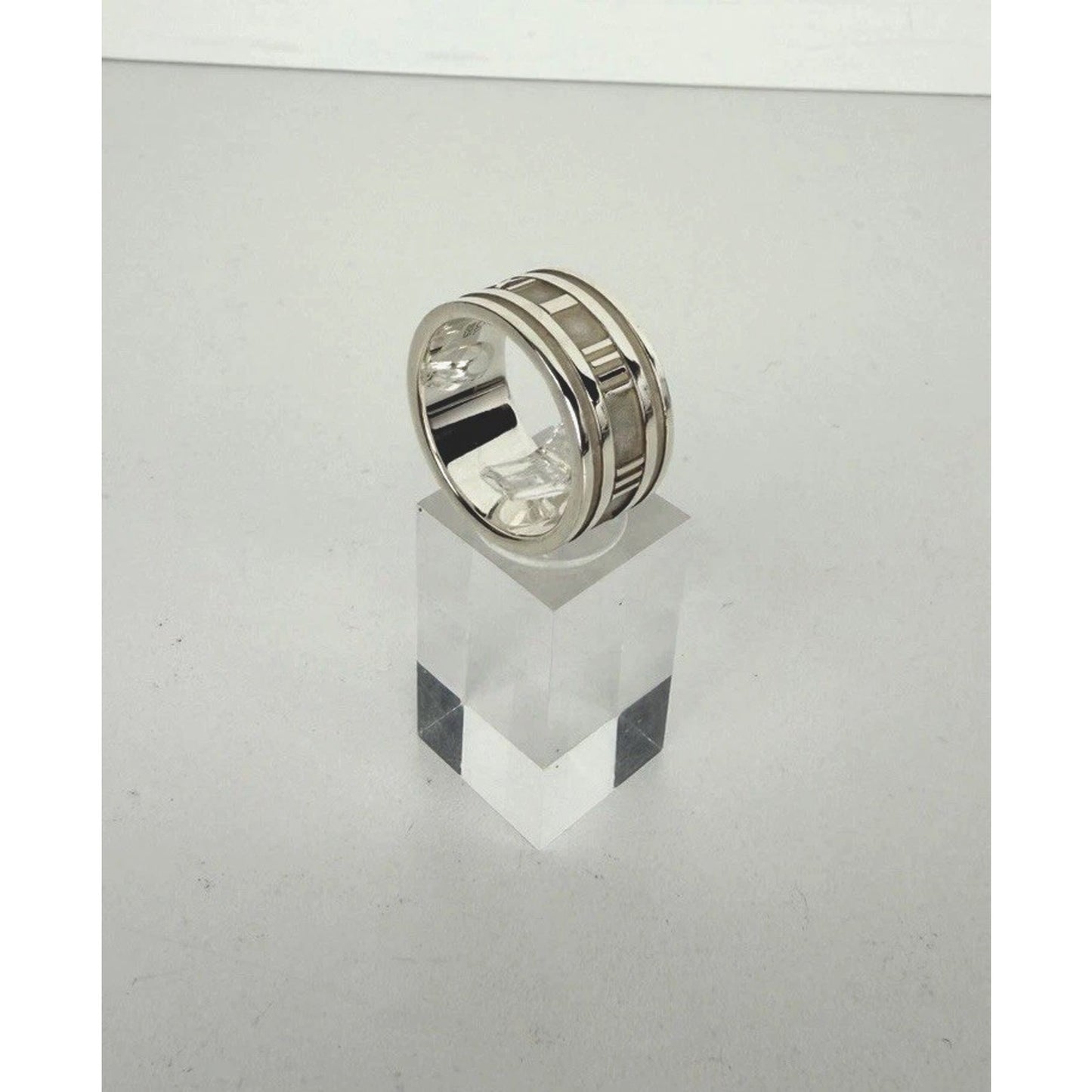 Tiffany & Co. Atlas Sterling Silver 925 Ring Roman 6mm Band Size 11.5