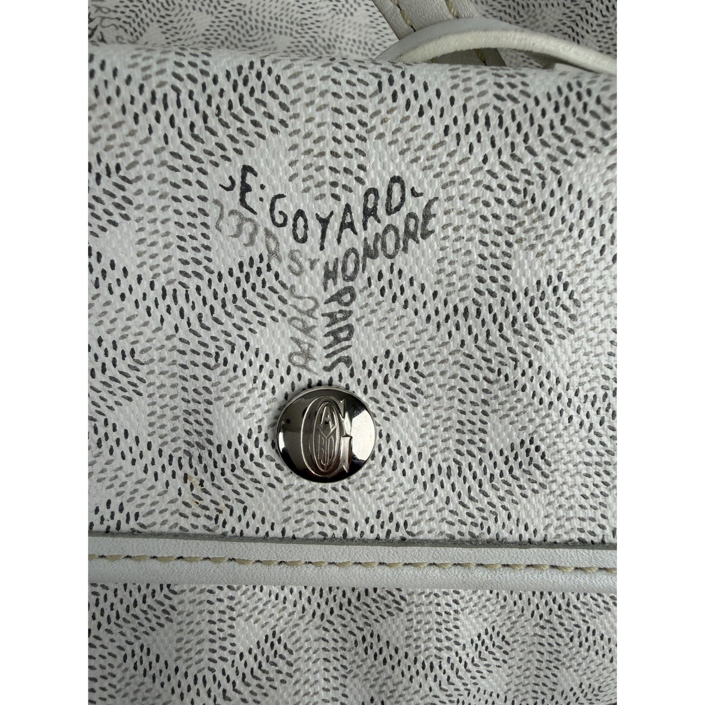 Goyard Saint Louis PM Tote Bag in White Goayrdine Coated Canvas B-2