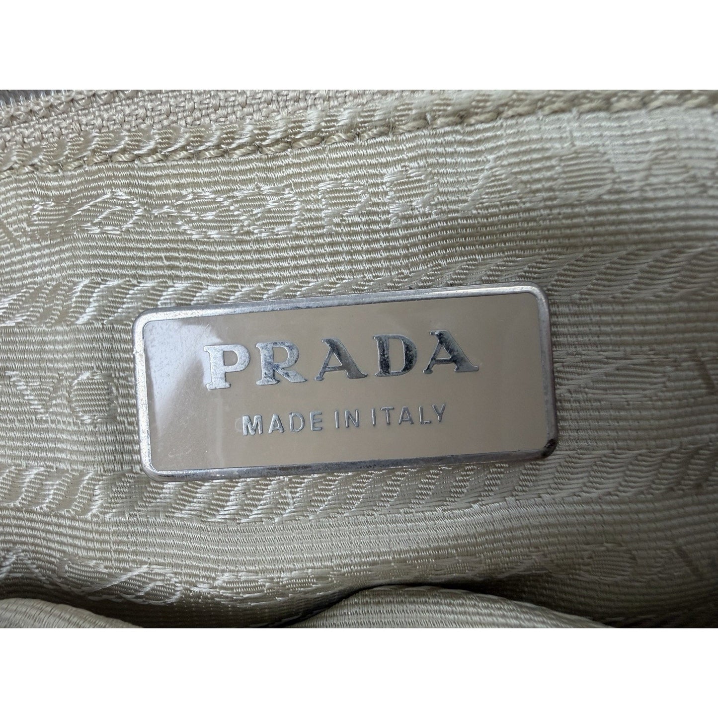 Prada Beige Re-Nylon and Saffiano Leather Backpack S10