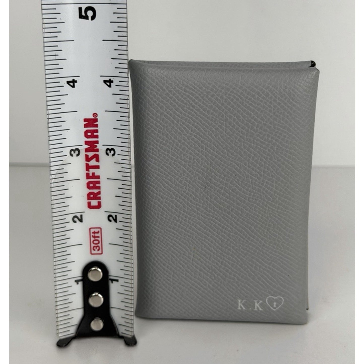 Hermes Calvi Duo Compact Card Holder in Grey Epsom Leather