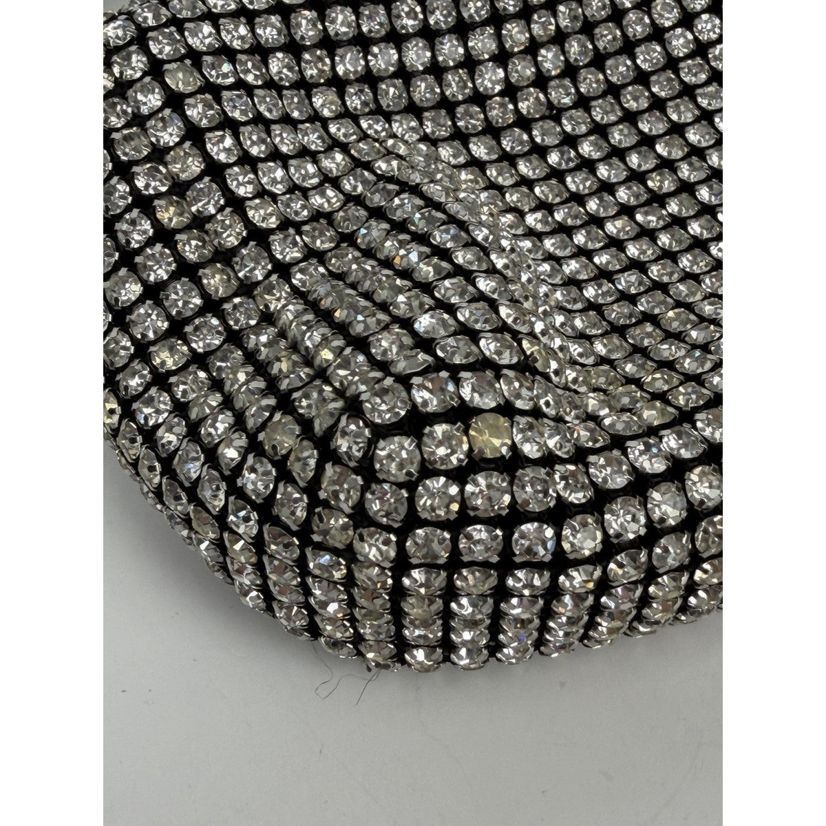 Alexander Wang Crystal Pouch Top Handle Bag in Black Allover Rhinestone Mesh S02