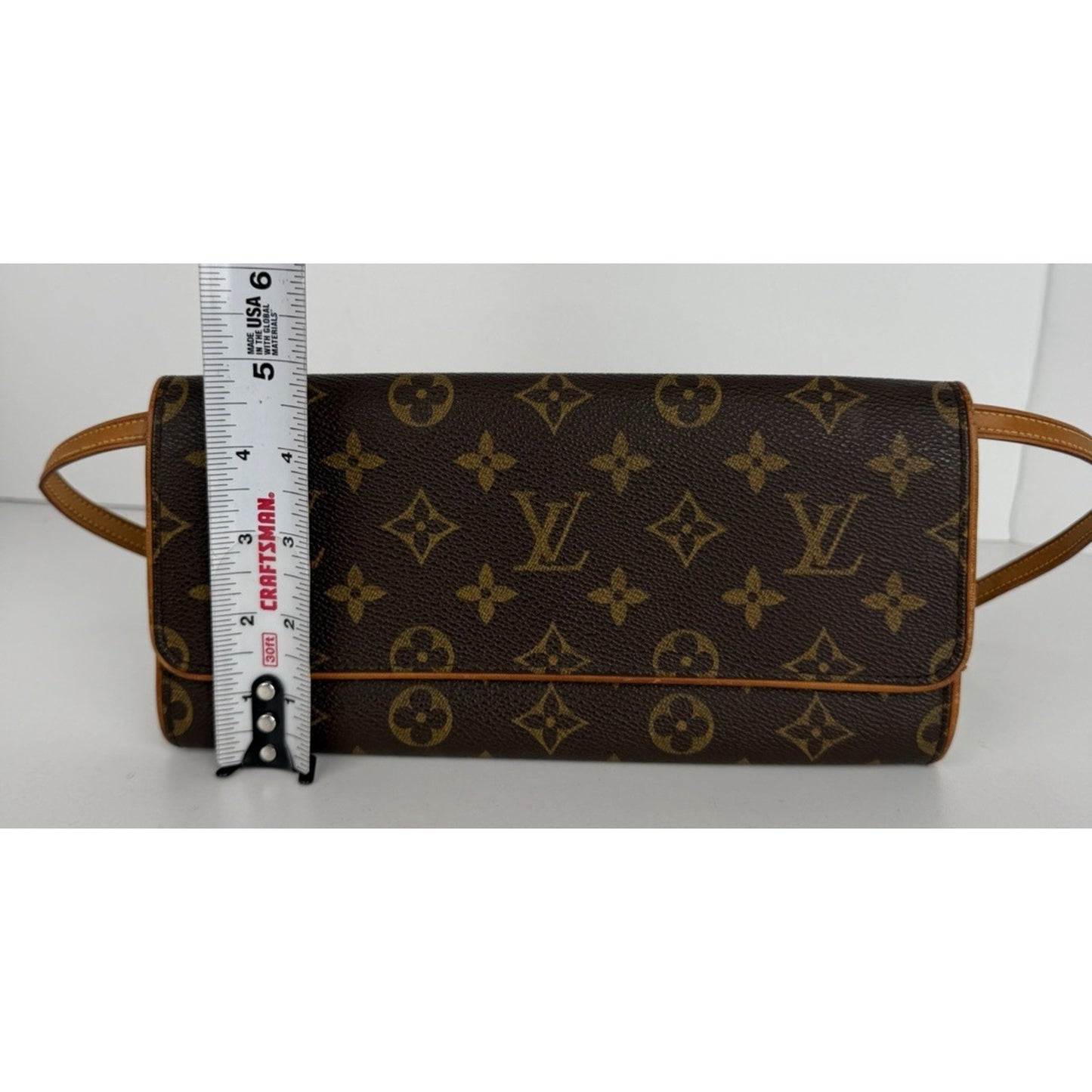 Louis Vuitton LV Monogram Pochette Twin Vintage Crossbody Bag (2001) S04