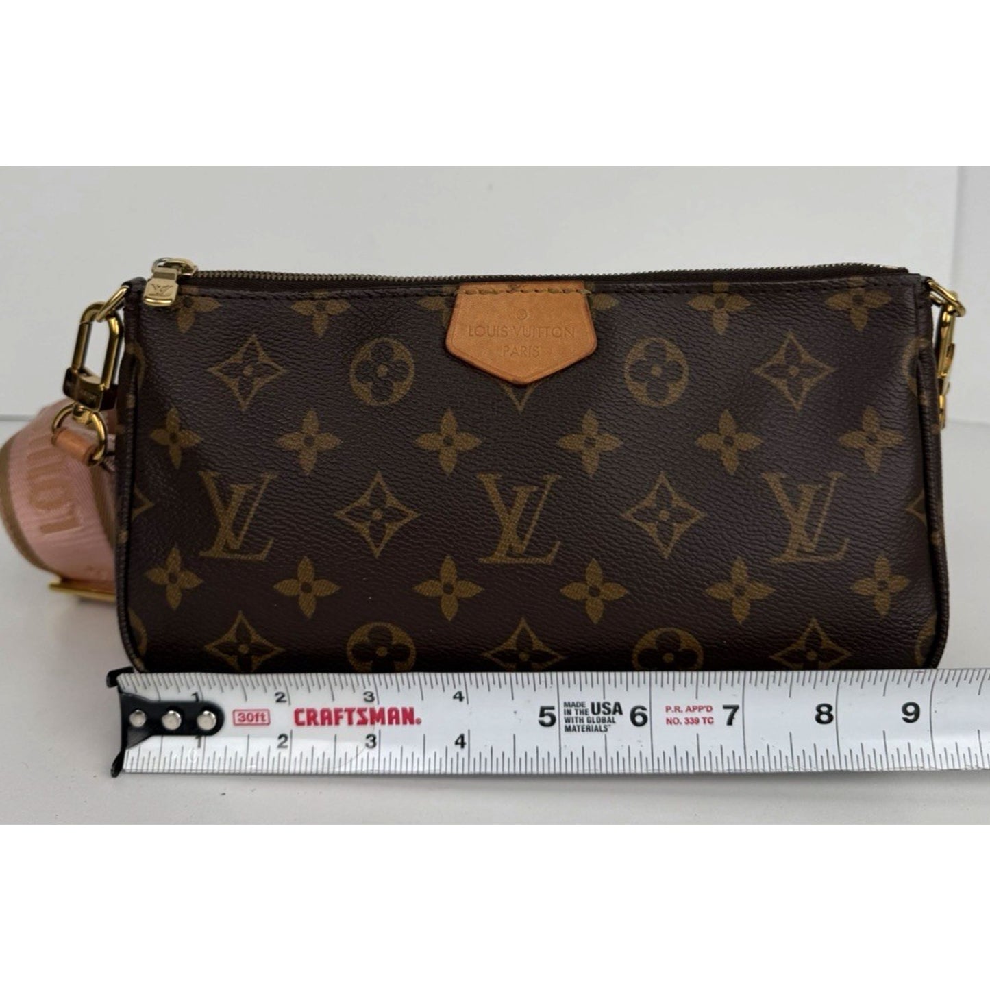 Louis Vuitton Multi Pochette Accessoires Bag in Brown Coated Canvas NFC S-08