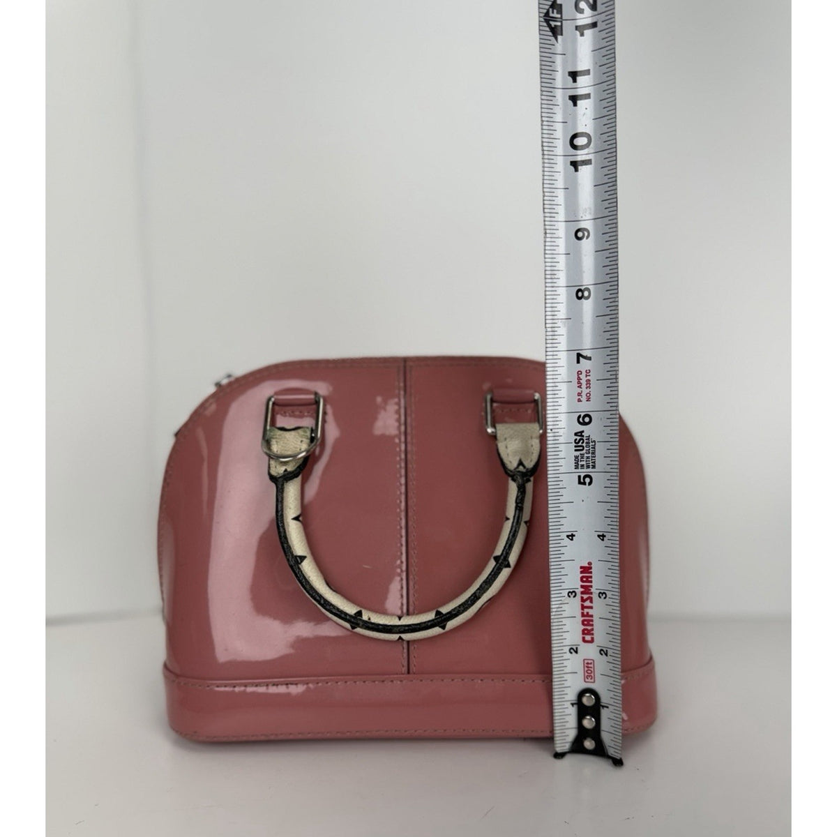 Louis Vuitton Alma BB Small Handbag in Vernis Miroir Pink Patent Leather 2017
